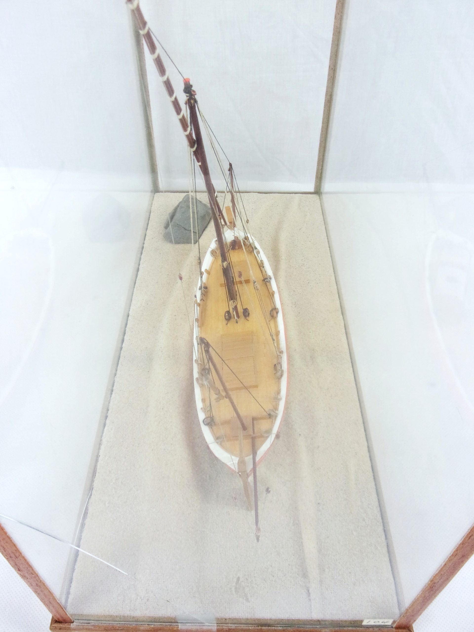 Cased Model Of A Portuguese Felucca In 1/50th Scale - Image 2