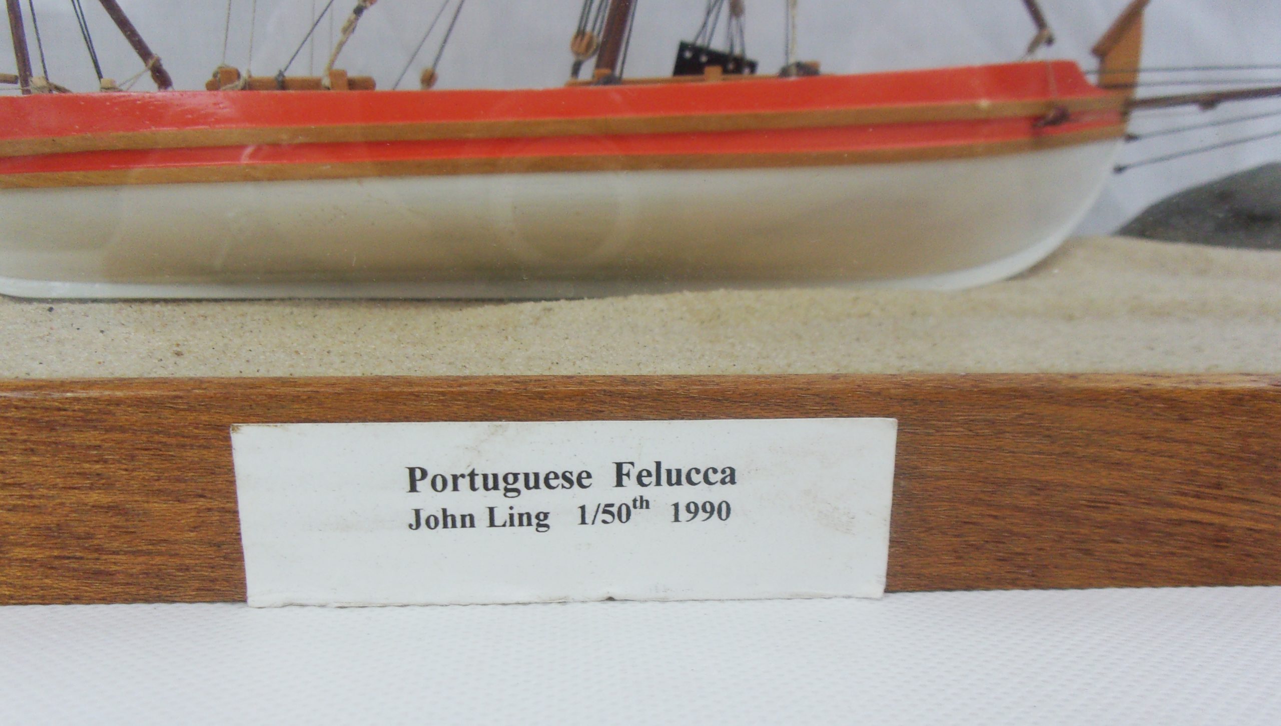 Cased Model Of A Portuguese Felucca In 1/50th Scale - Image 11