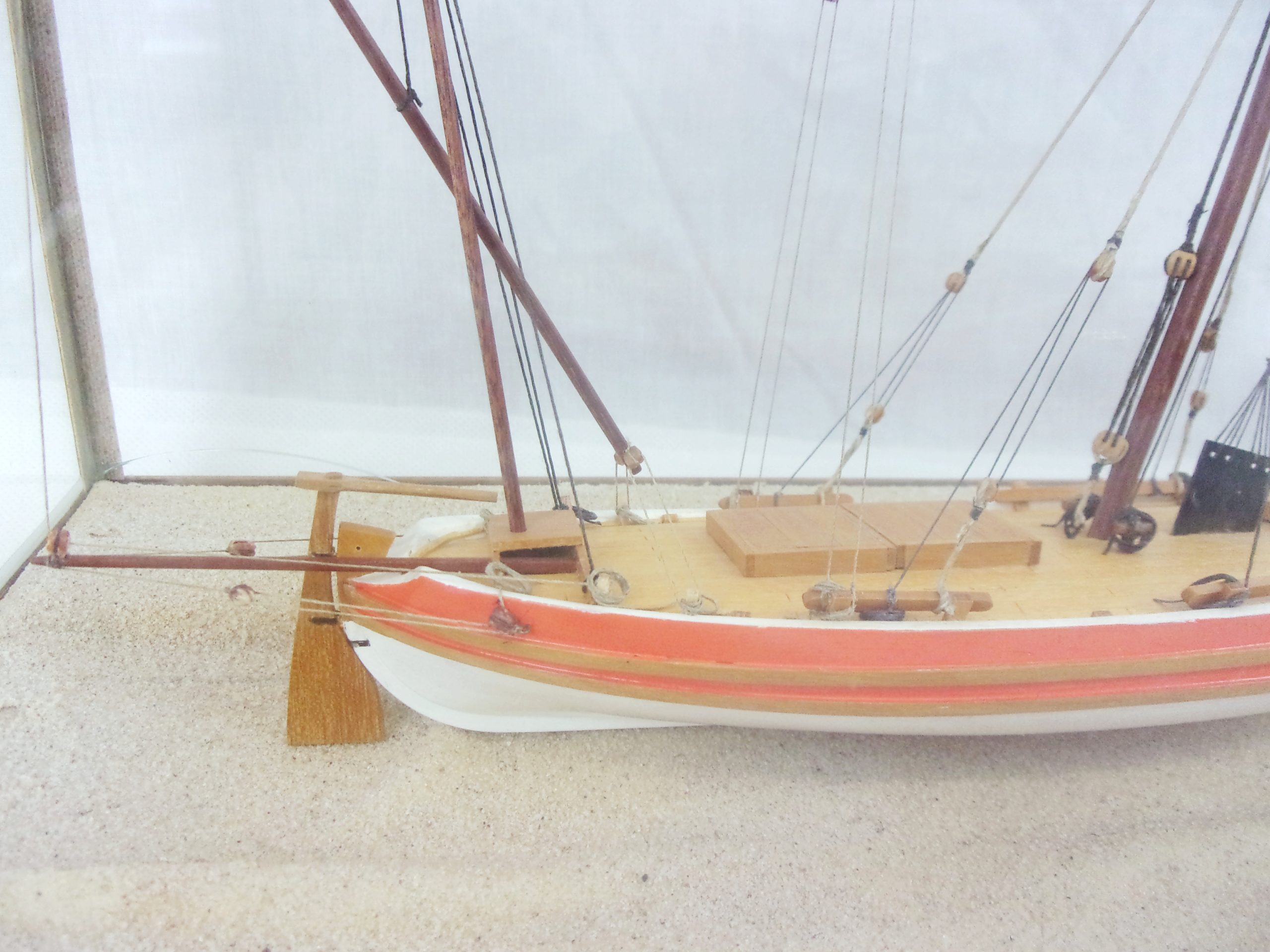 Cased Model Of A Portuguese Felucca In 1/50th Scale - Image 8