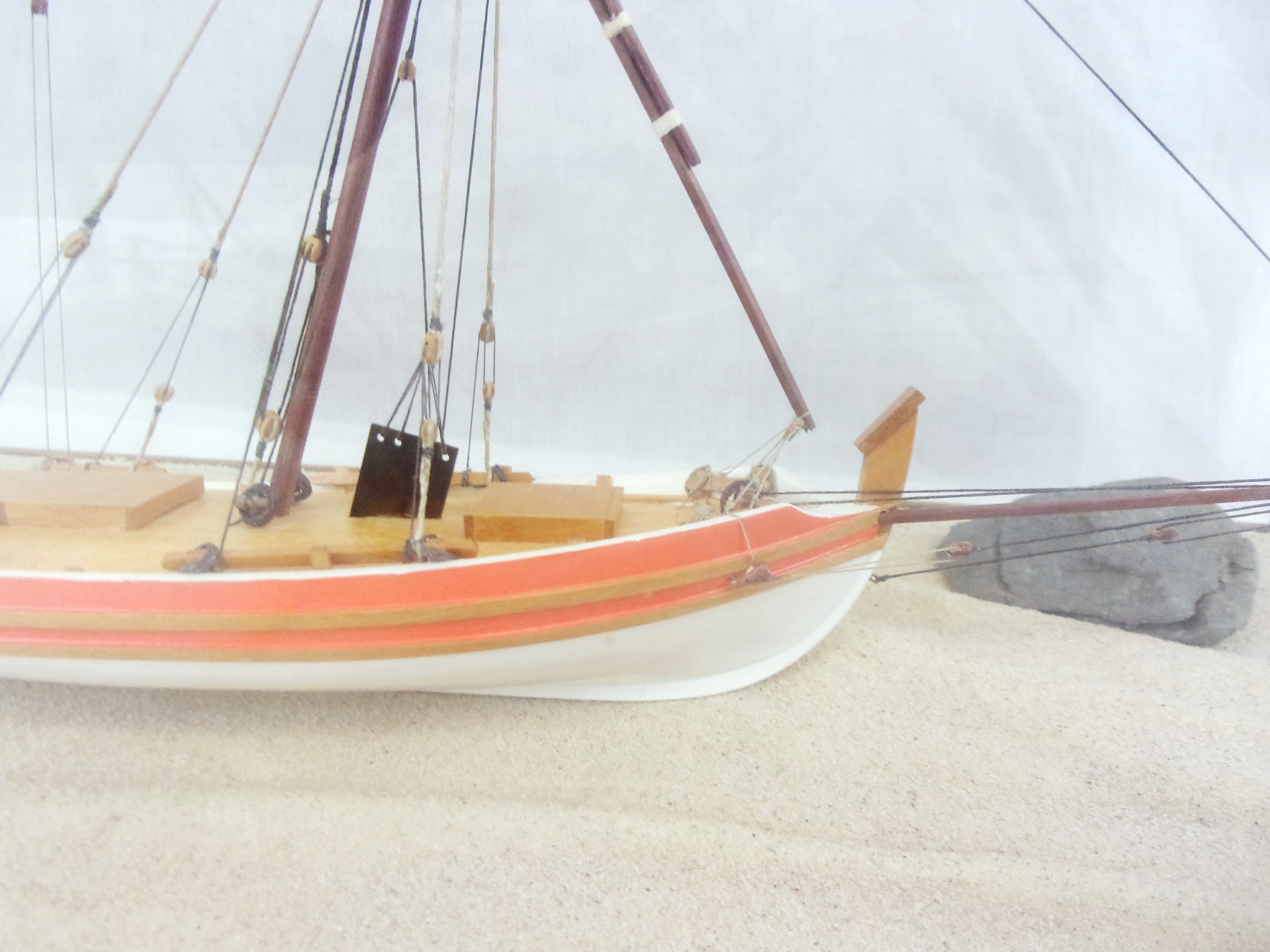 Cased Model Of A Portuguese Felucca In 1/50th Scale - Image 7