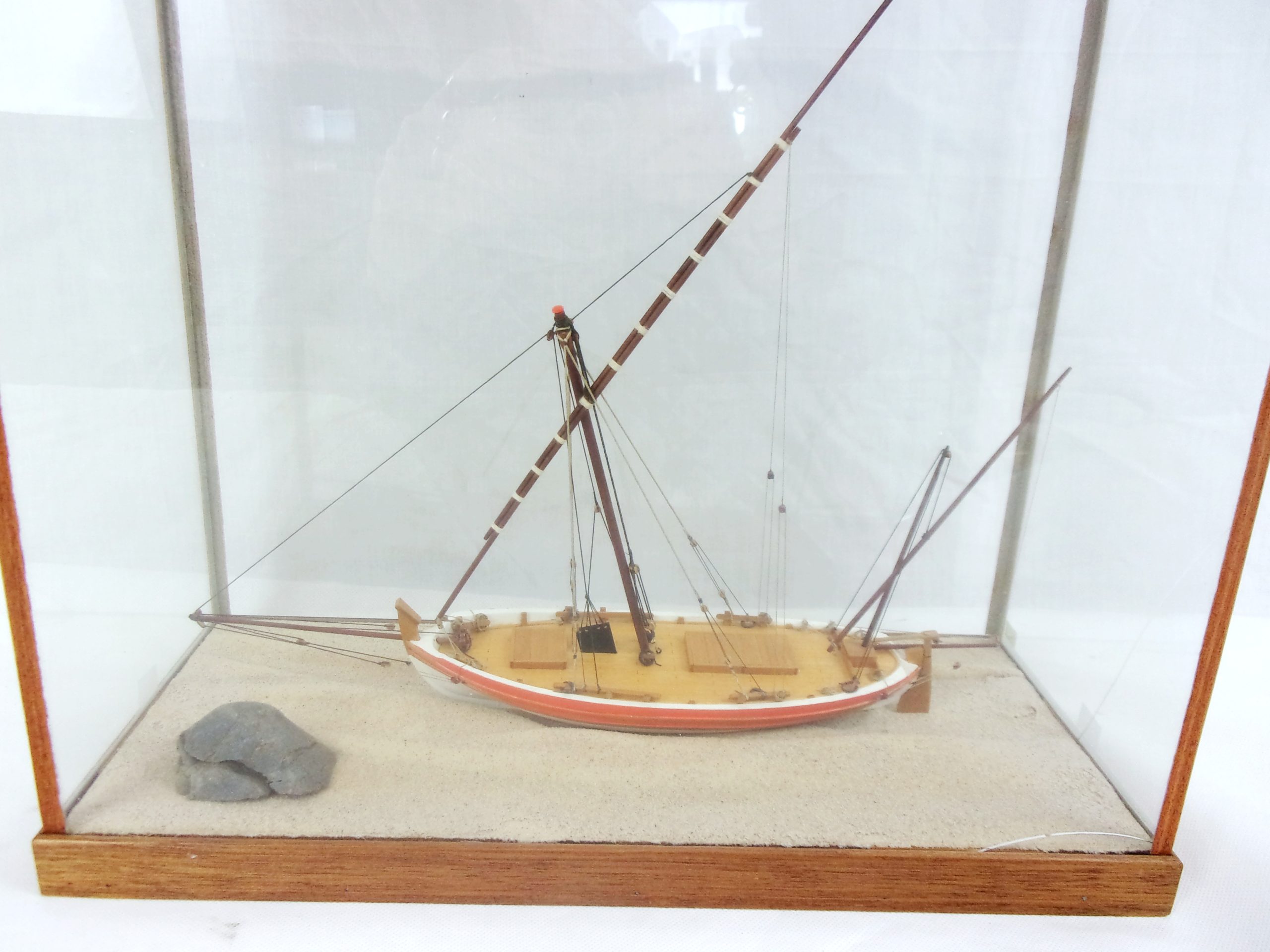 Cased Model Of A Portuguese Felucca In 1/50th Scale - Image 6