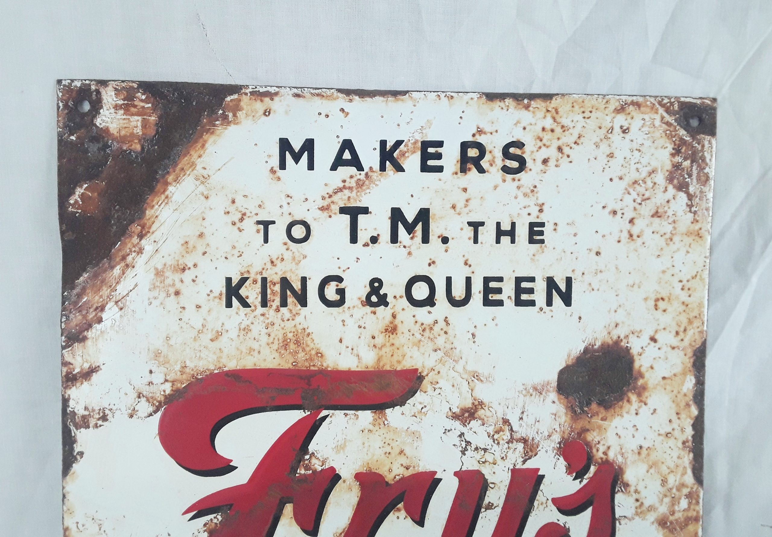 Fry's Chocolate Enamel On Tin Advertising Sign - Image 4