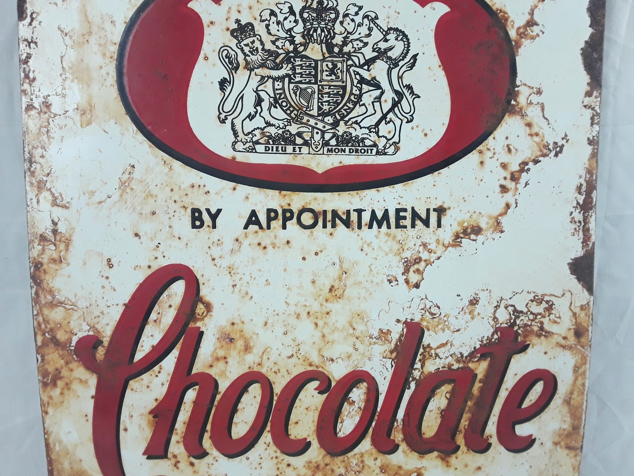 Fry's Chocolate Enamel On Tin Advertising Sign - Image 2