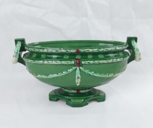 Circa 1910 Eichwald Secessionist Art Nouveau Majolica Centrepiece Vase