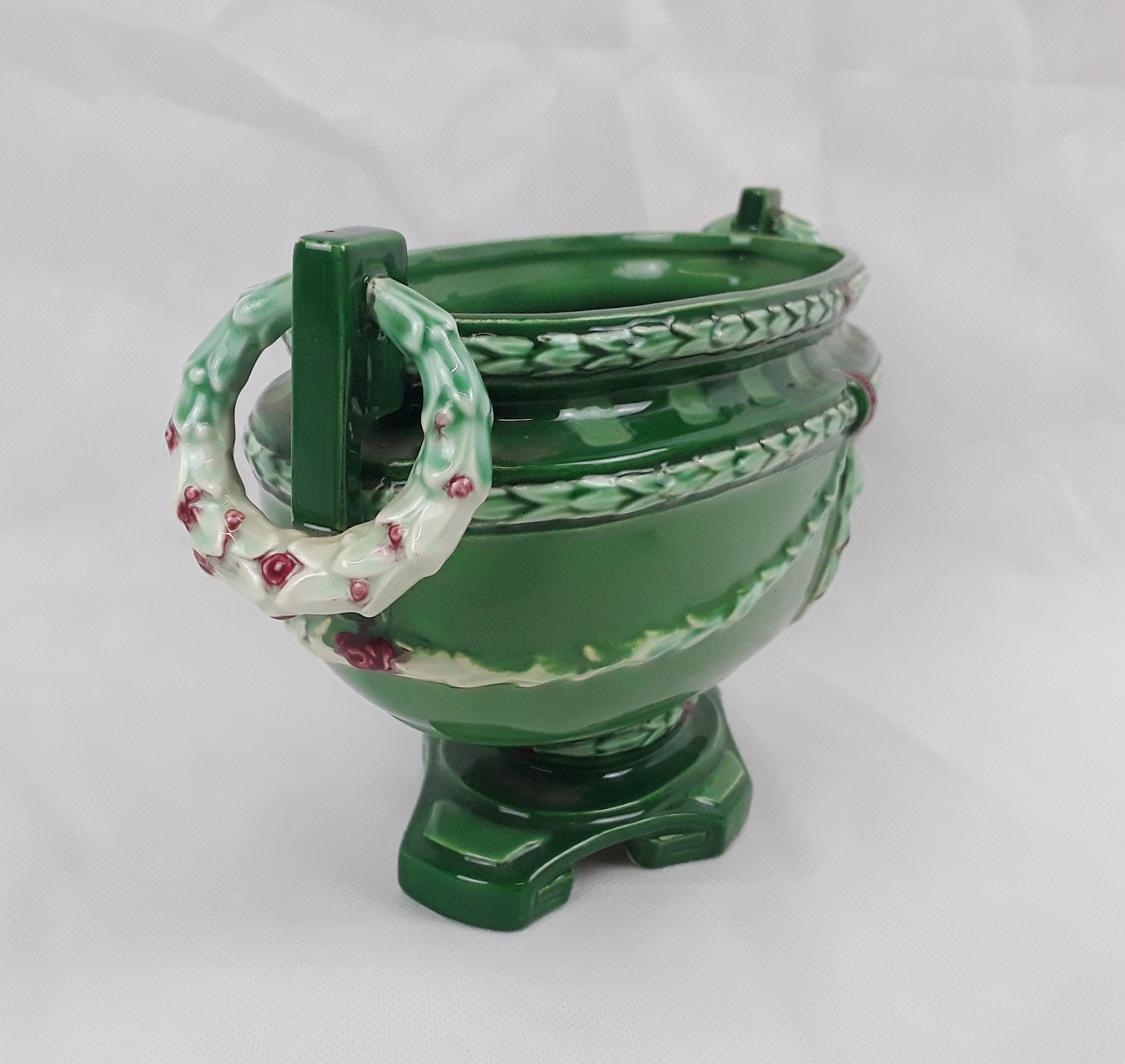 Circa 1910 Eichwald Secessionist Art Nouveau Majolica Centrepiece Vase - Image 3