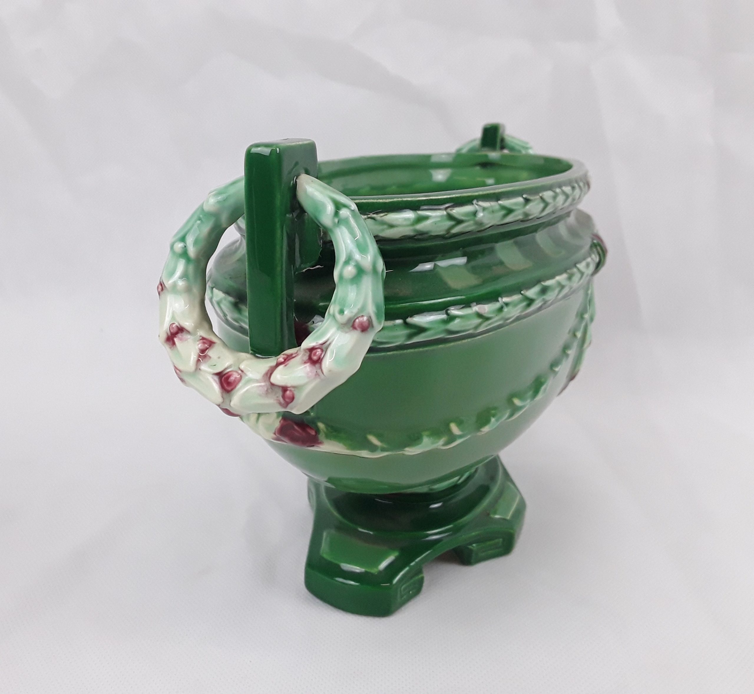 Circa 1910 Eichwald Secessionist Art Nouveau Majolica Centrepiece Vase - Image 5