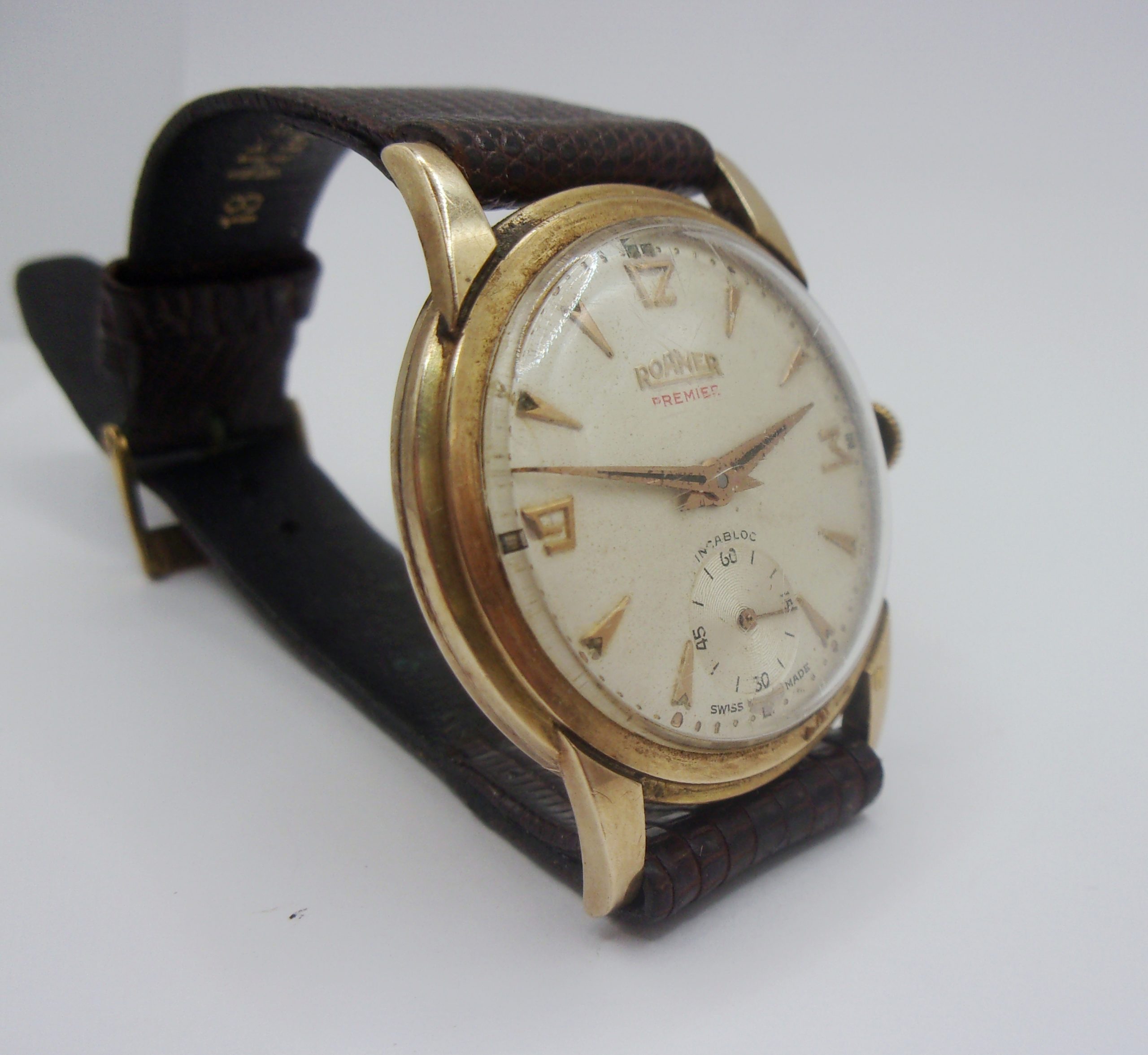 1957 9ct Gold Gents Roamer Premier Wristwatch - Image 14