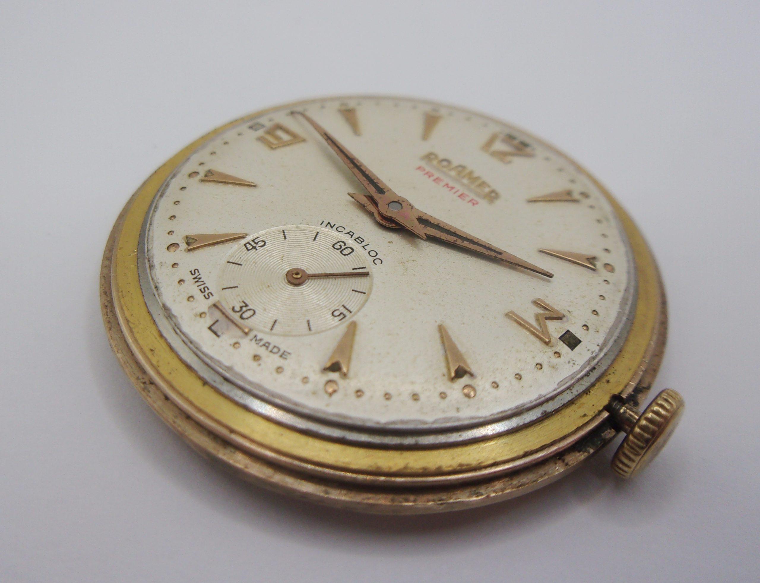 1957 9ct Gold Gents Roamer Premier Wristwatch - Image 7