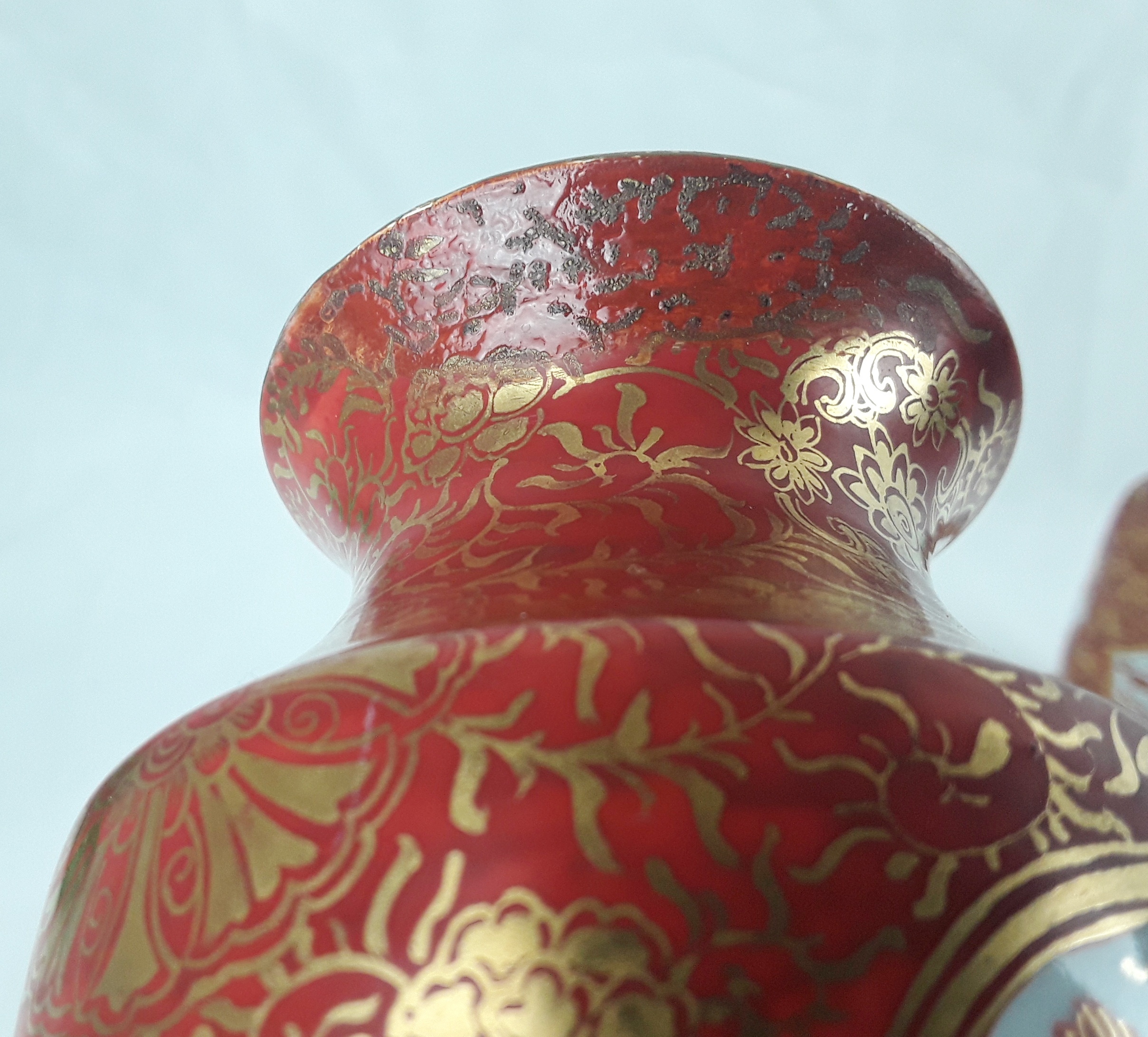 Circa 1880 Pair Of Japanese Phoenix Mirror Vases - Image 6