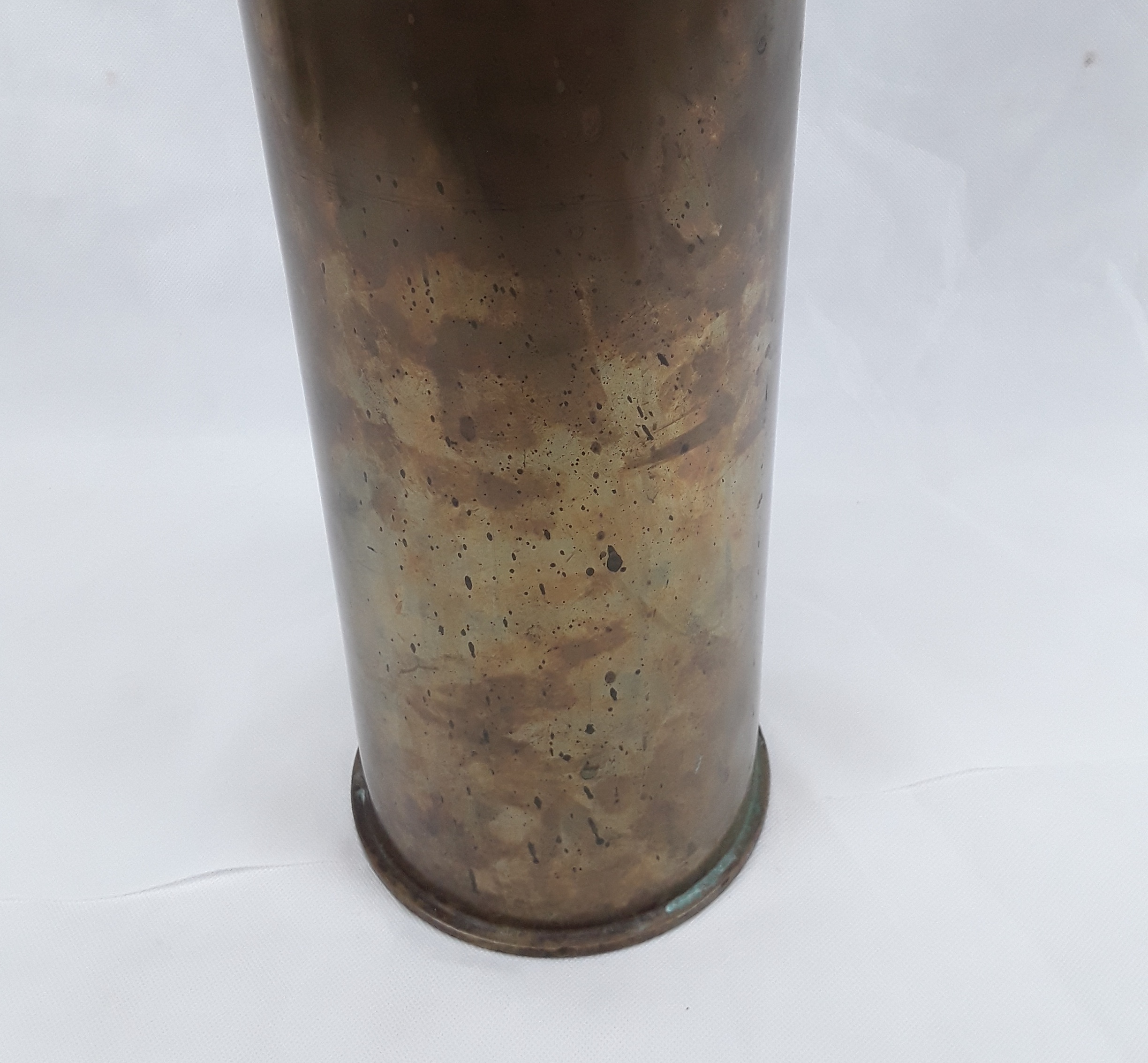 British 4.5 Inch Naval Artillery Brass Shell Case #2 - Image 4