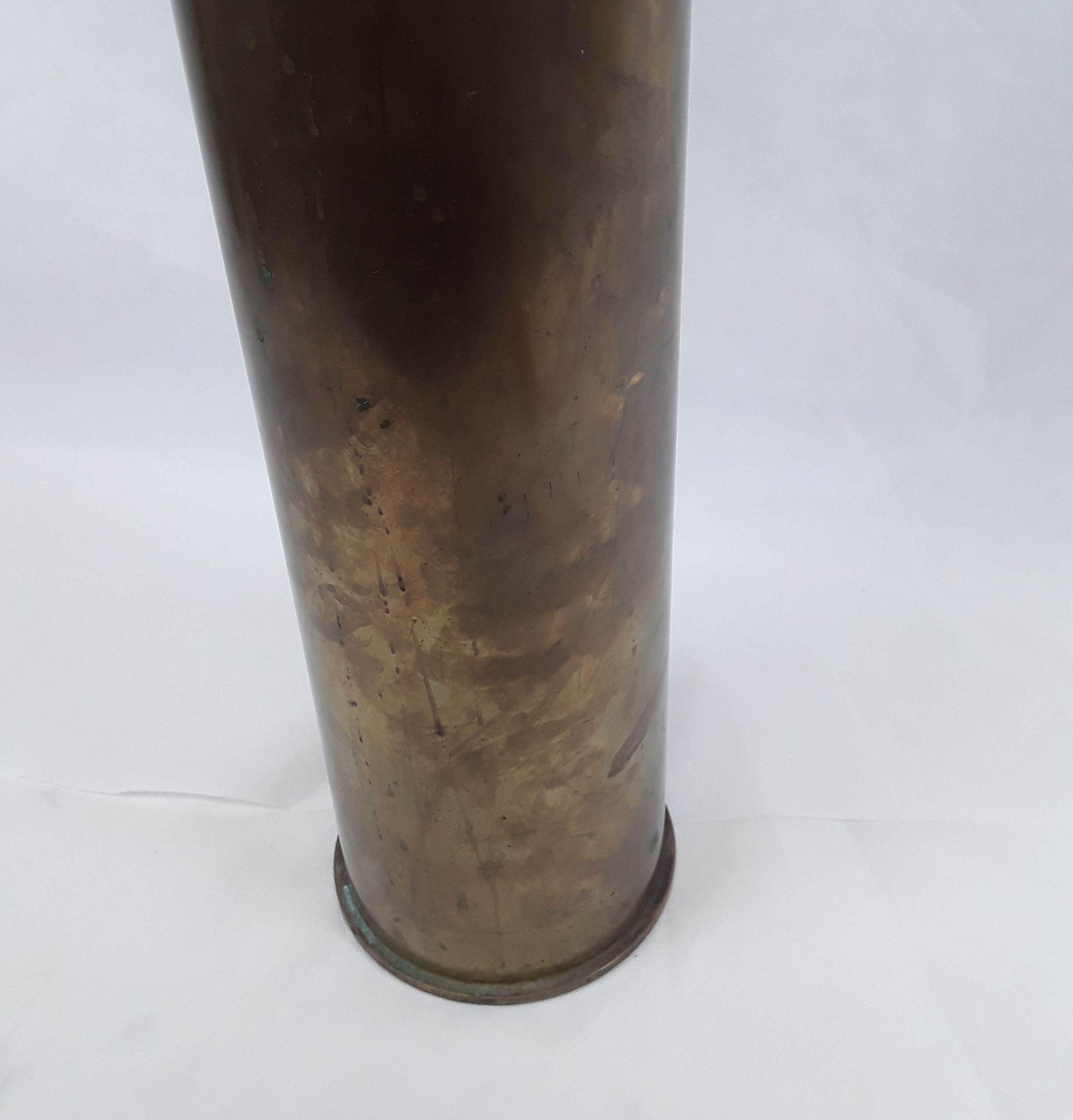 British 4.5 Inch Naval Artillery Brass Shell Case #2 - Image 5