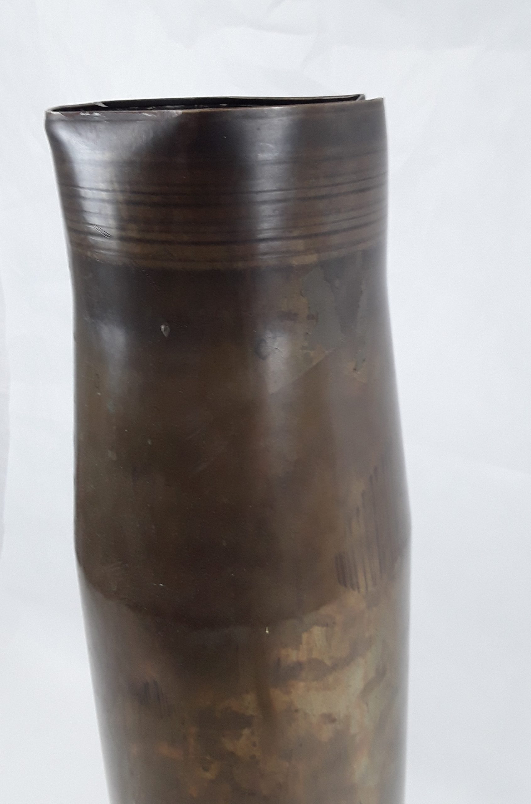 British 4.5 Inch Naval Artillery Brass Shell Case #2 - Image 6