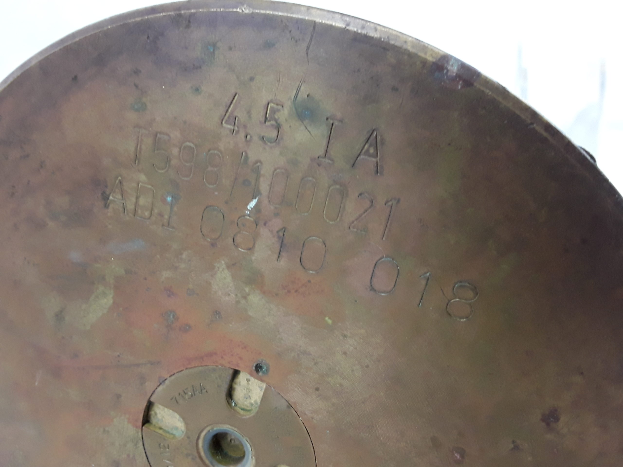 British 4.5 Inch Naval Artillery Brass Shell Case #2 - Image 8