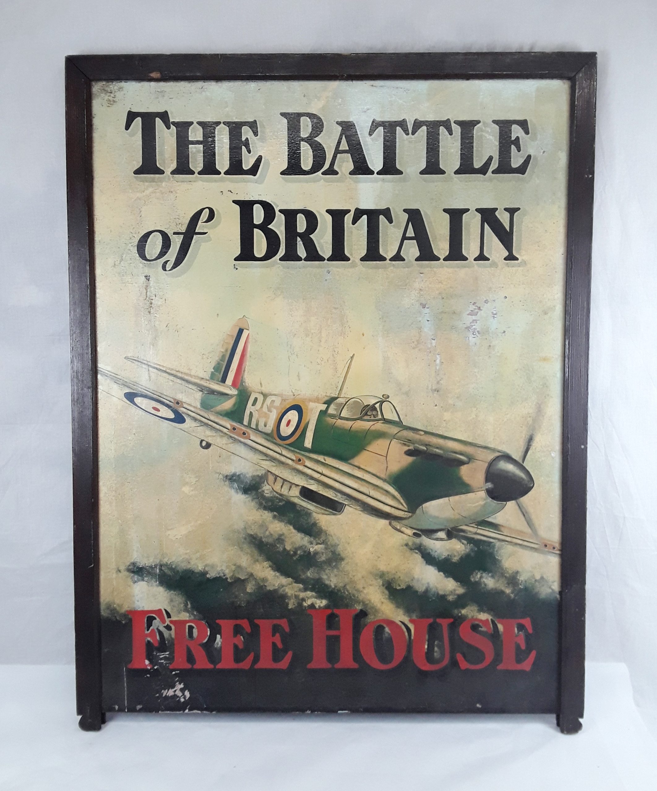 The Battle of Britain Free House Double Sided Hand Painted Pub Sign
