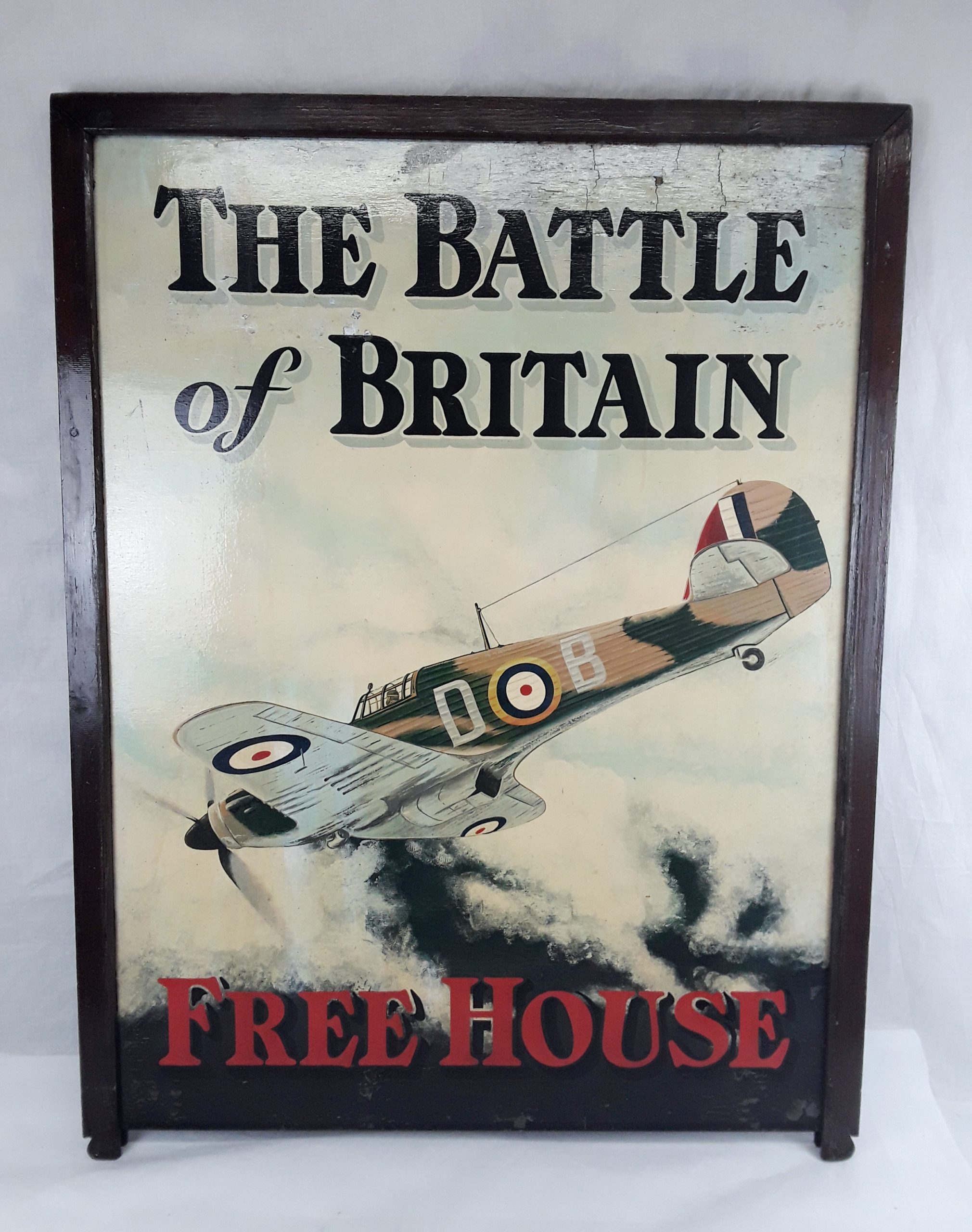 The Battle of Britain Free House Double Sided Hand Painted Pub Sign - Image 2