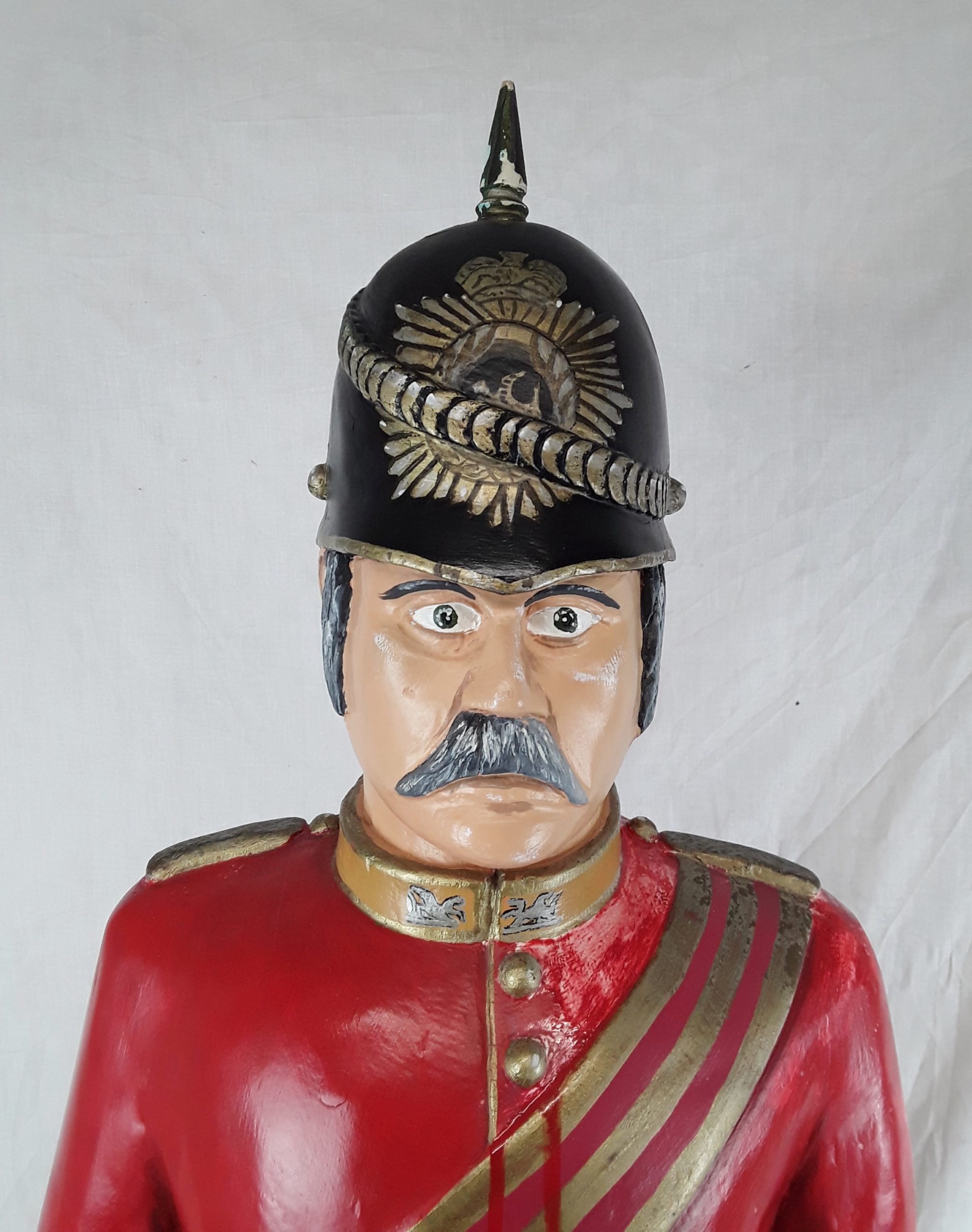 Hand Carved Statue Of A Victorian British Officer - The Buffs - Image 2