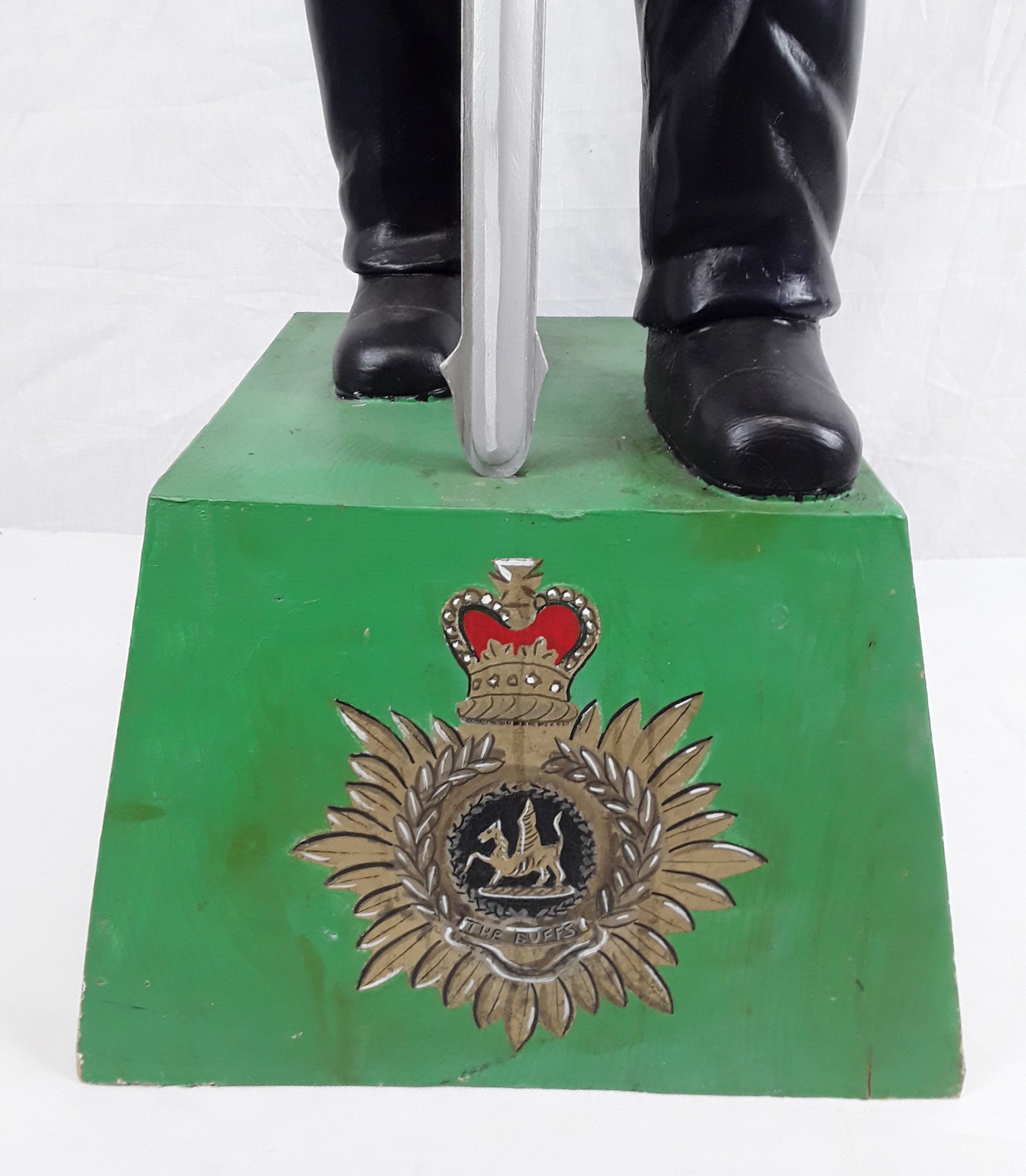 Hand Carved Statue Of A Victorian British Officer - The Buffs - Image 5