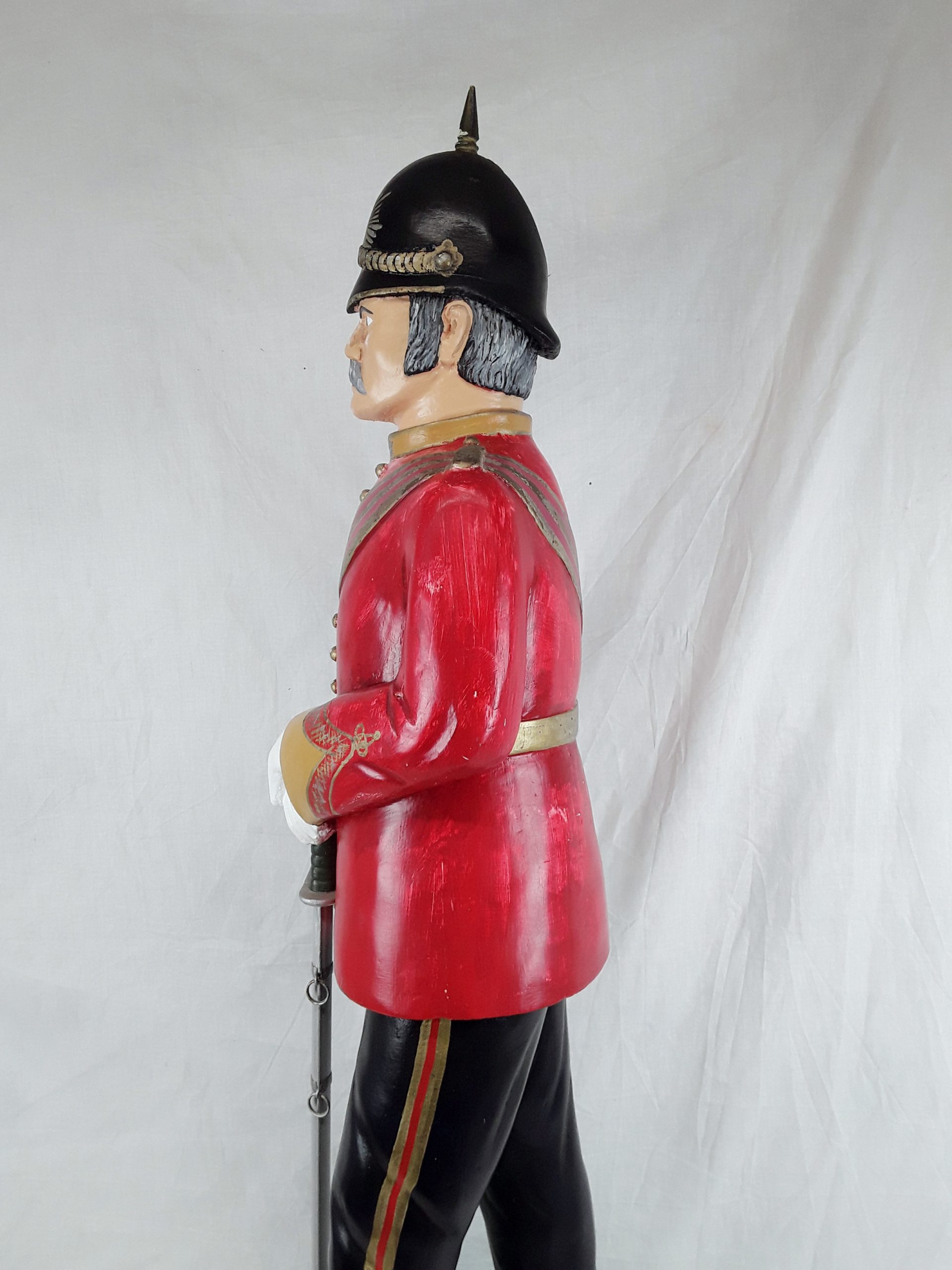 Hand Carved Statue Of A Victorian British Officer - The Buffs - Image 7