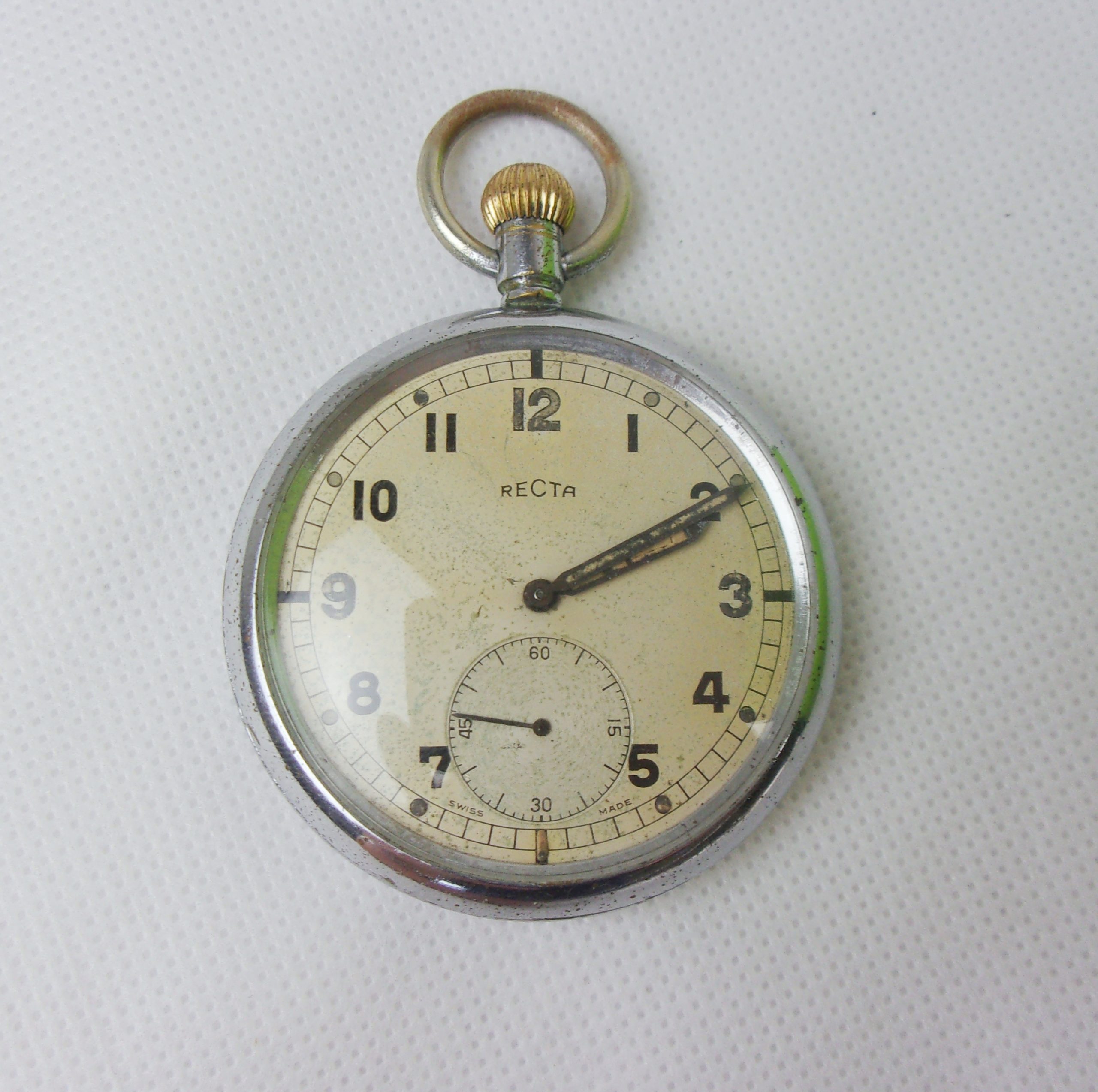 WW2 GSTP Pocket Watch By Recta