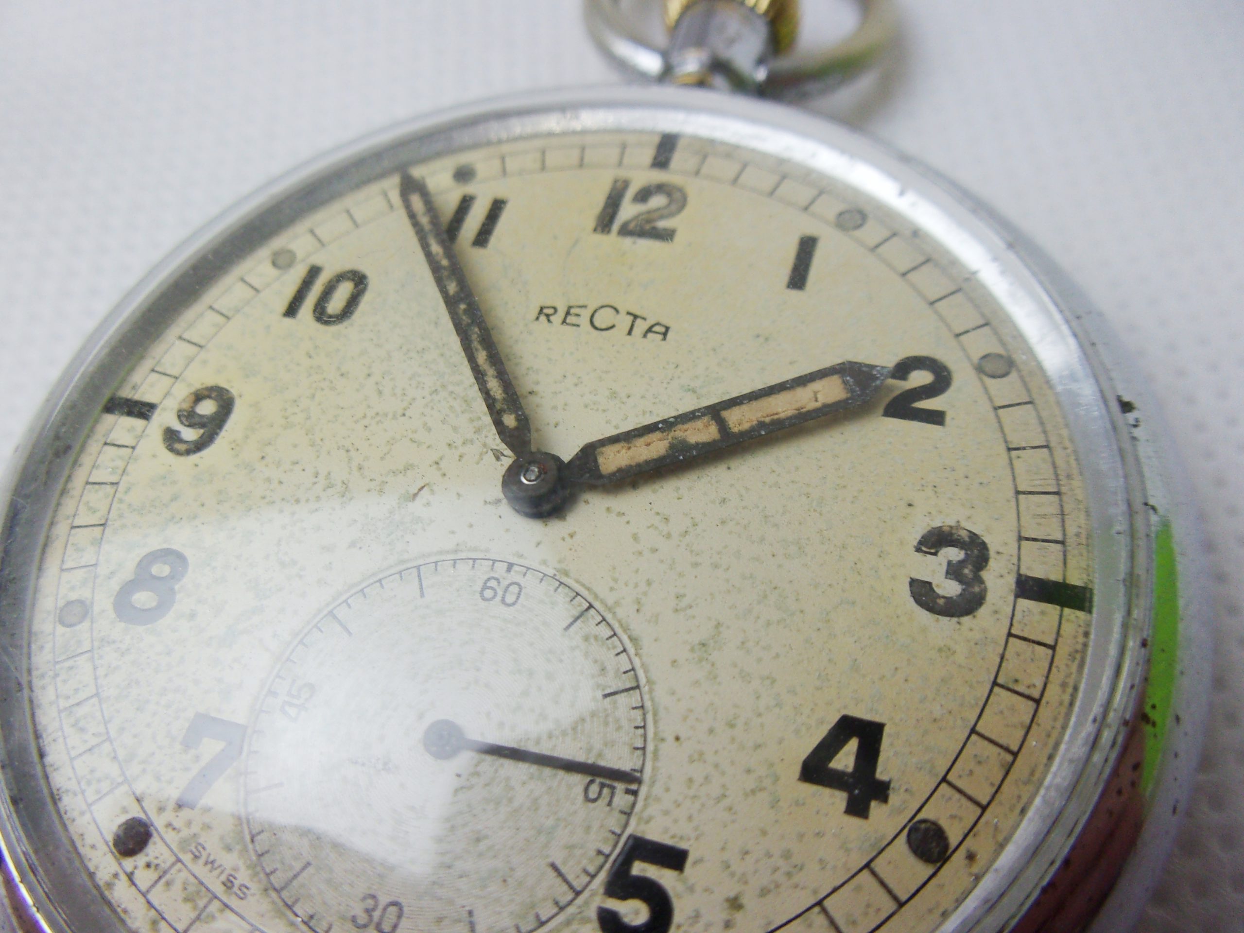 WW2 GSTP Pocket Watch By Recta - Image 3