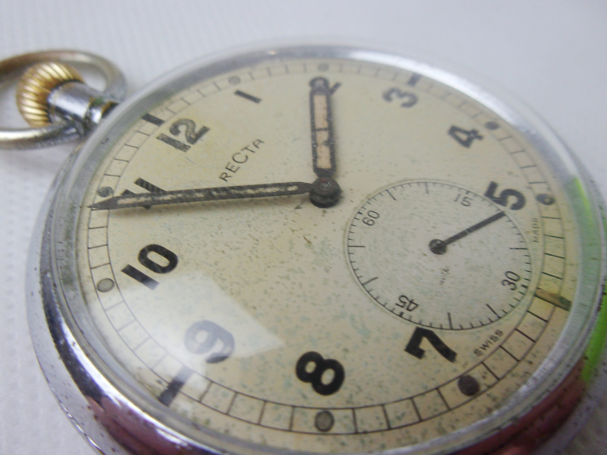 WW2 GSTP Pocket Watch By Recta - Image 4