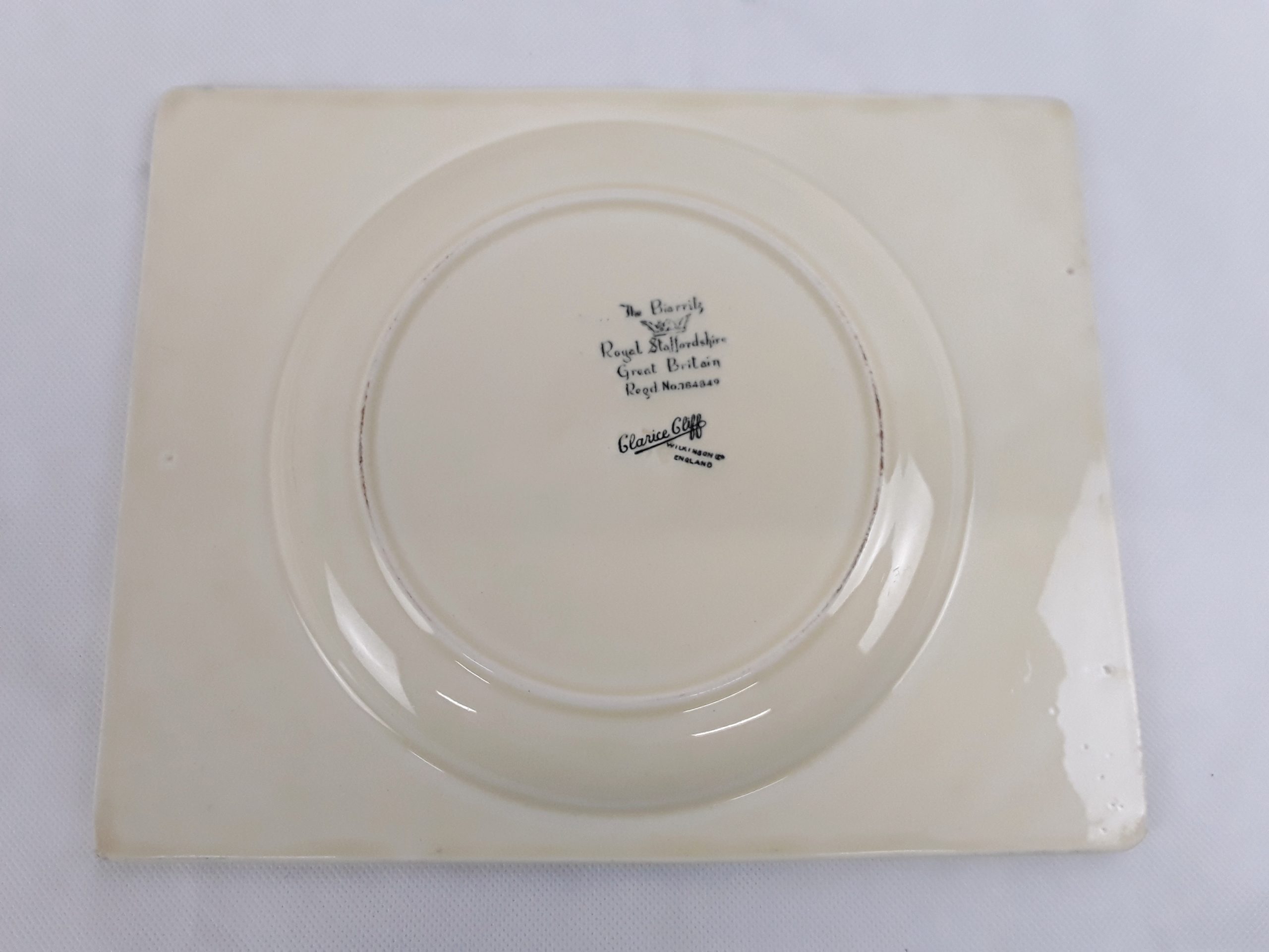 1930’s Clarice Cliff Royal Staffordshire The Biarritz Taormina Pattern Plate* - Image 6