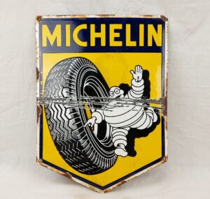 Michelin Tyres Enamel On Tin Advertising Sign