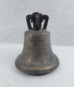 Royal Navy HMS Porcher T281 1942 Isle Class Trawler Bronze Ships Bell