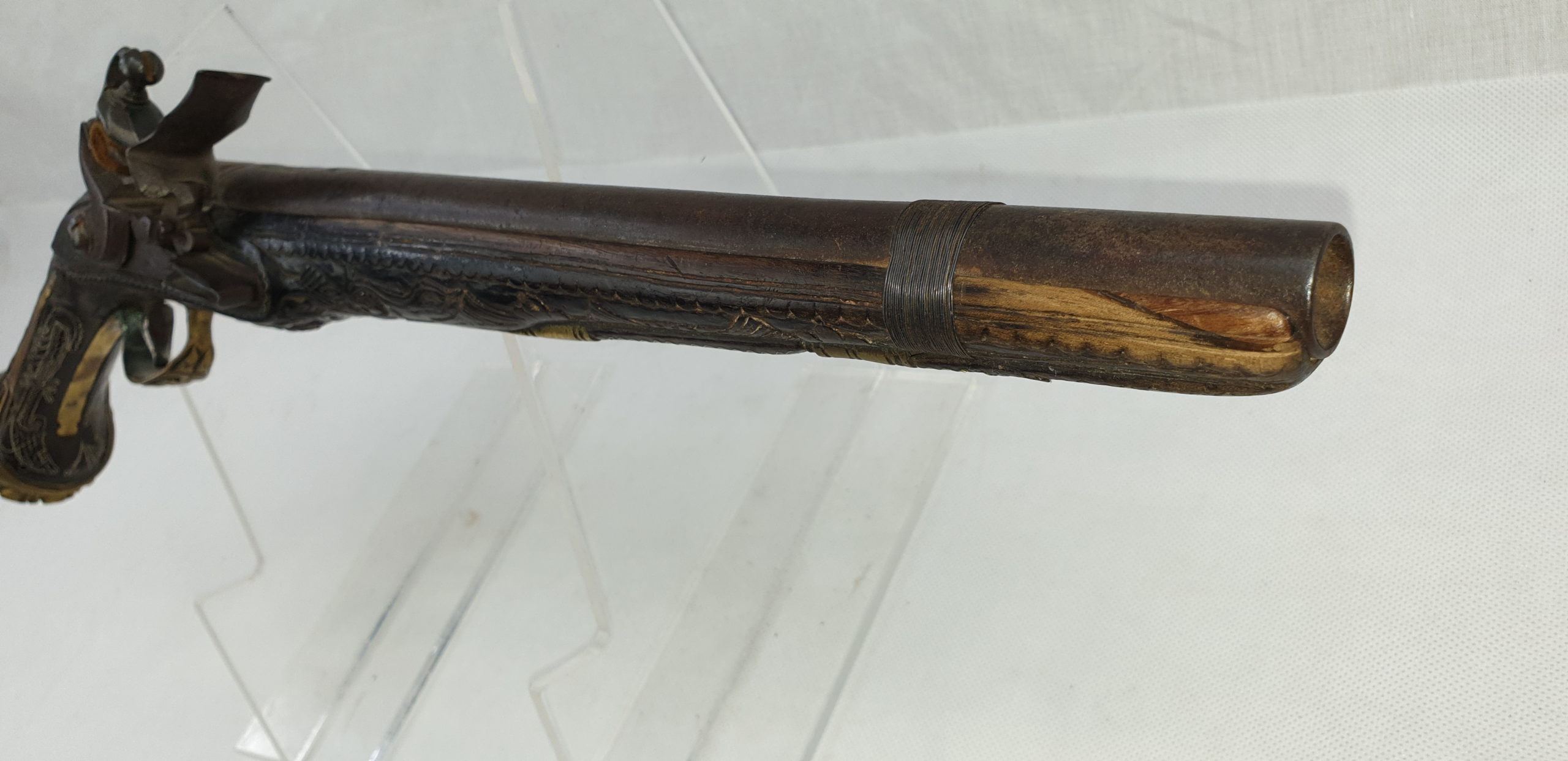 18th Century Oriental Flintlock Pistol - Image 14