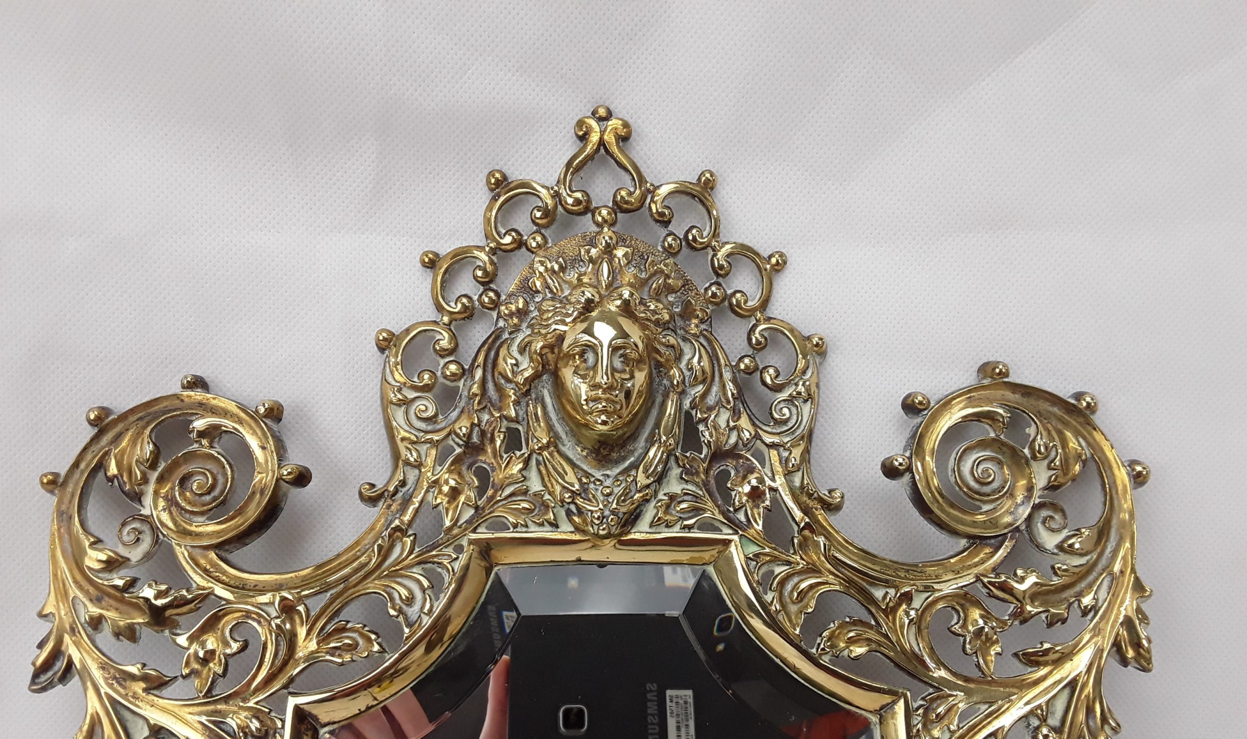19th Century English Cast Brass Mirror - Image 2