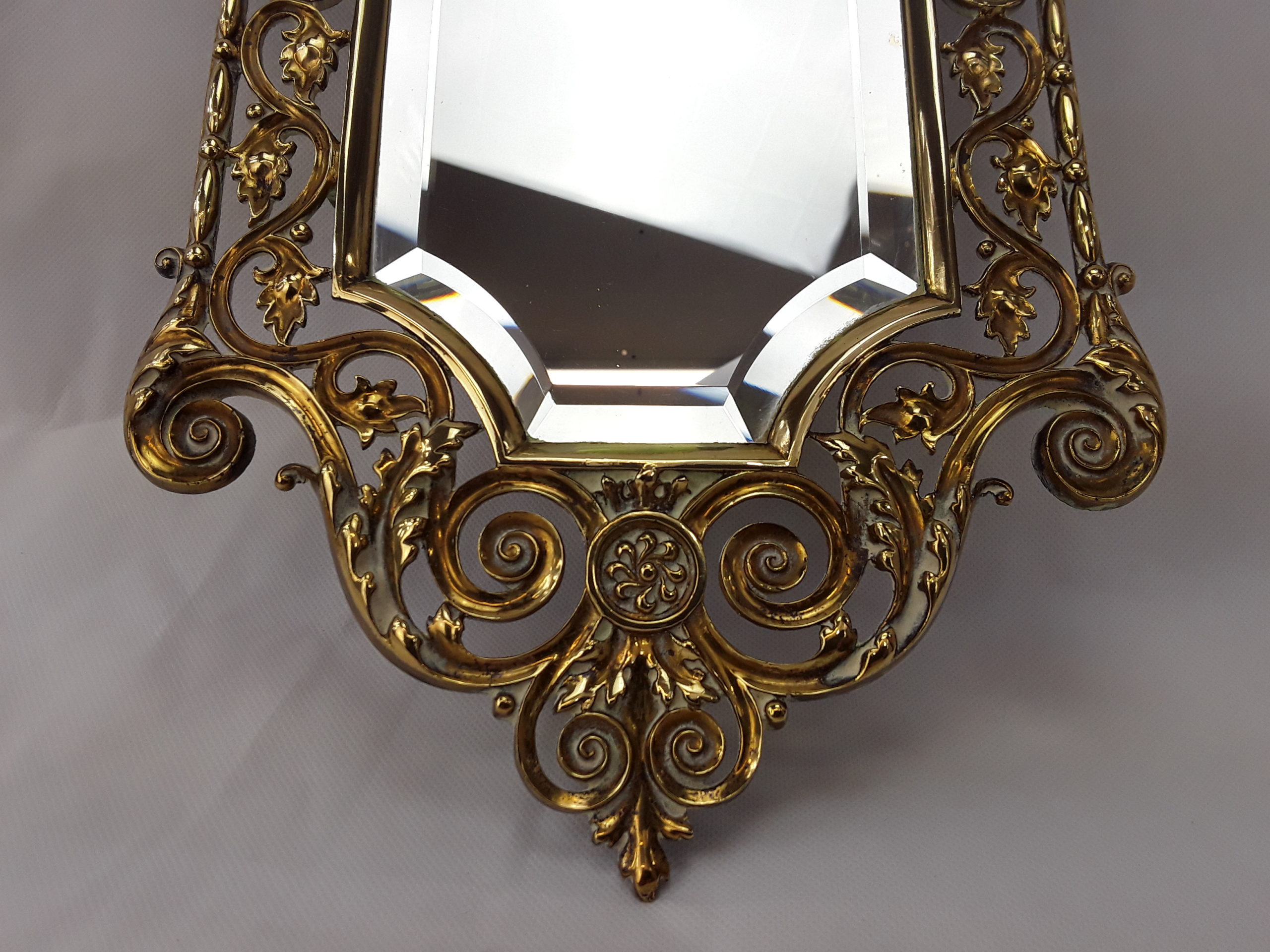 19th Century English Cast Brass Mirror - Image 5