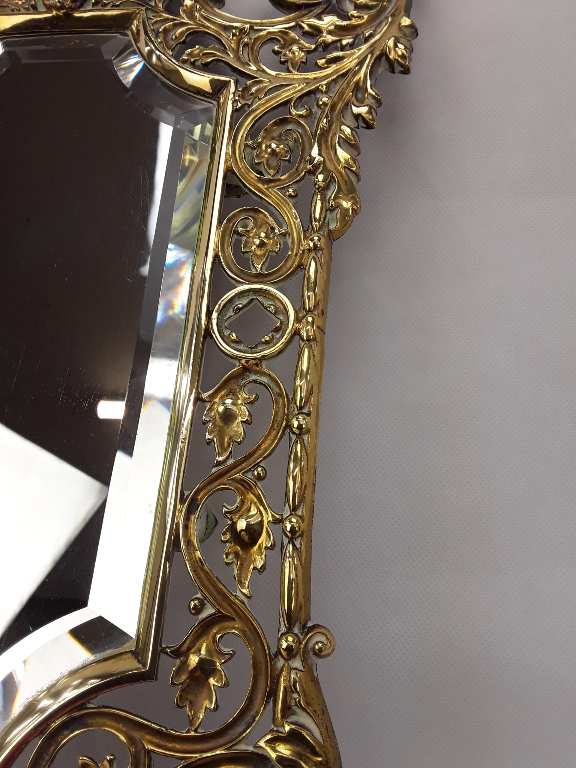 19th Century English Cast Brass Mirror - Image 4