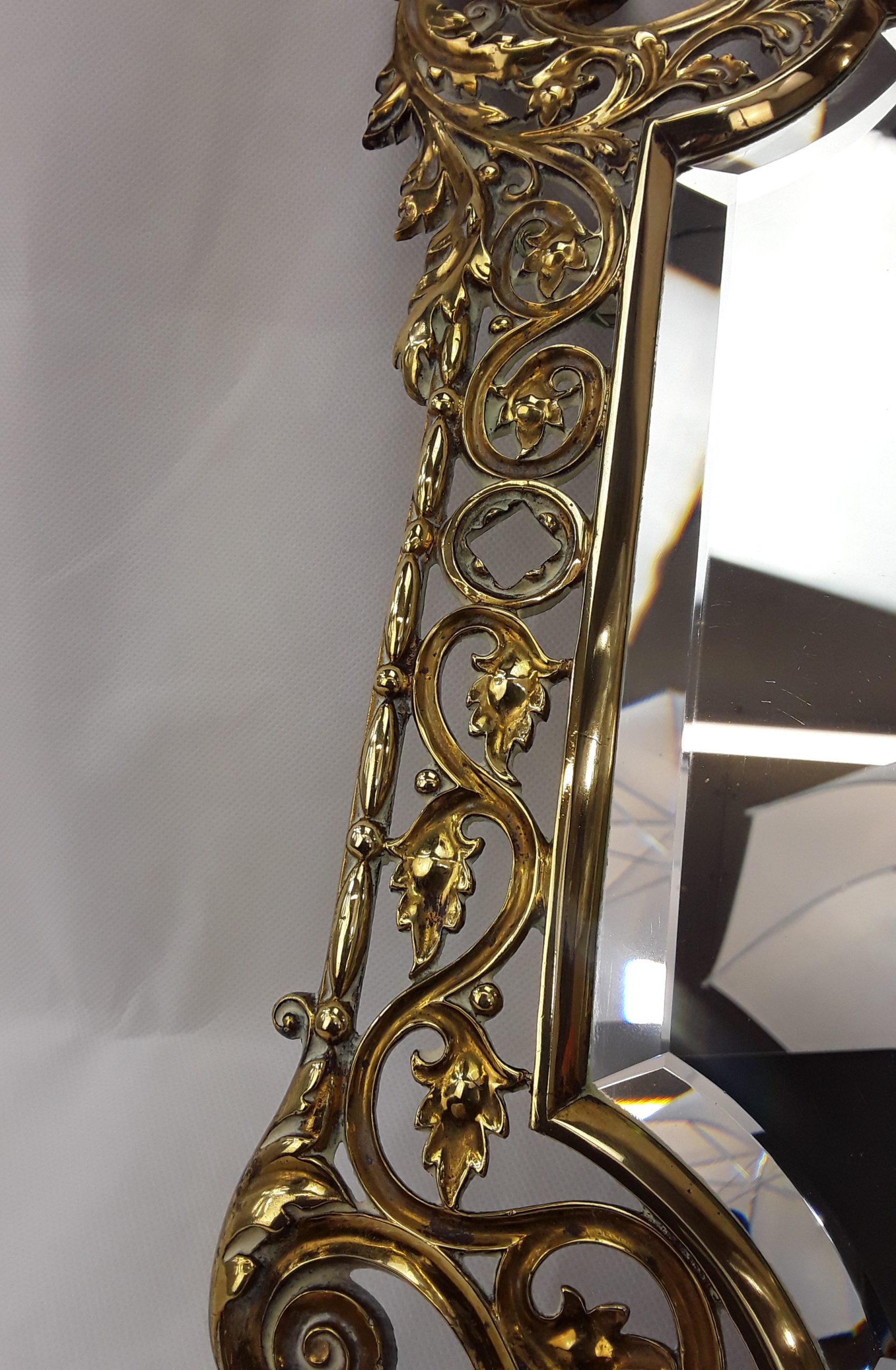 19th Century English Cast Brass Mirror - Image 3
