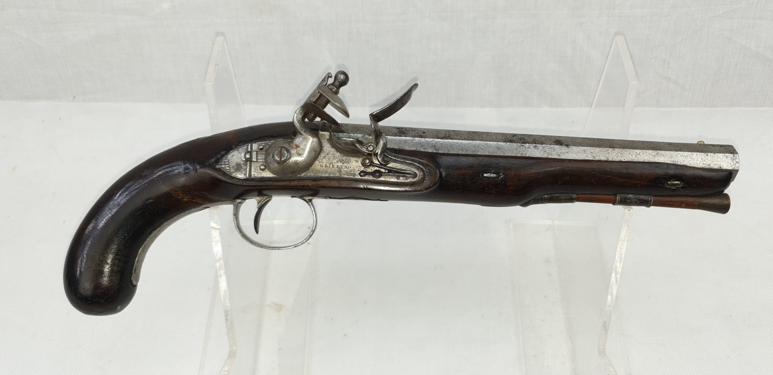 A Mid 18th Century Flintlock Pistol by Griffin