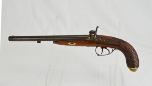 Original 19th Century Belgian Double-Barrel Percussion Pistol