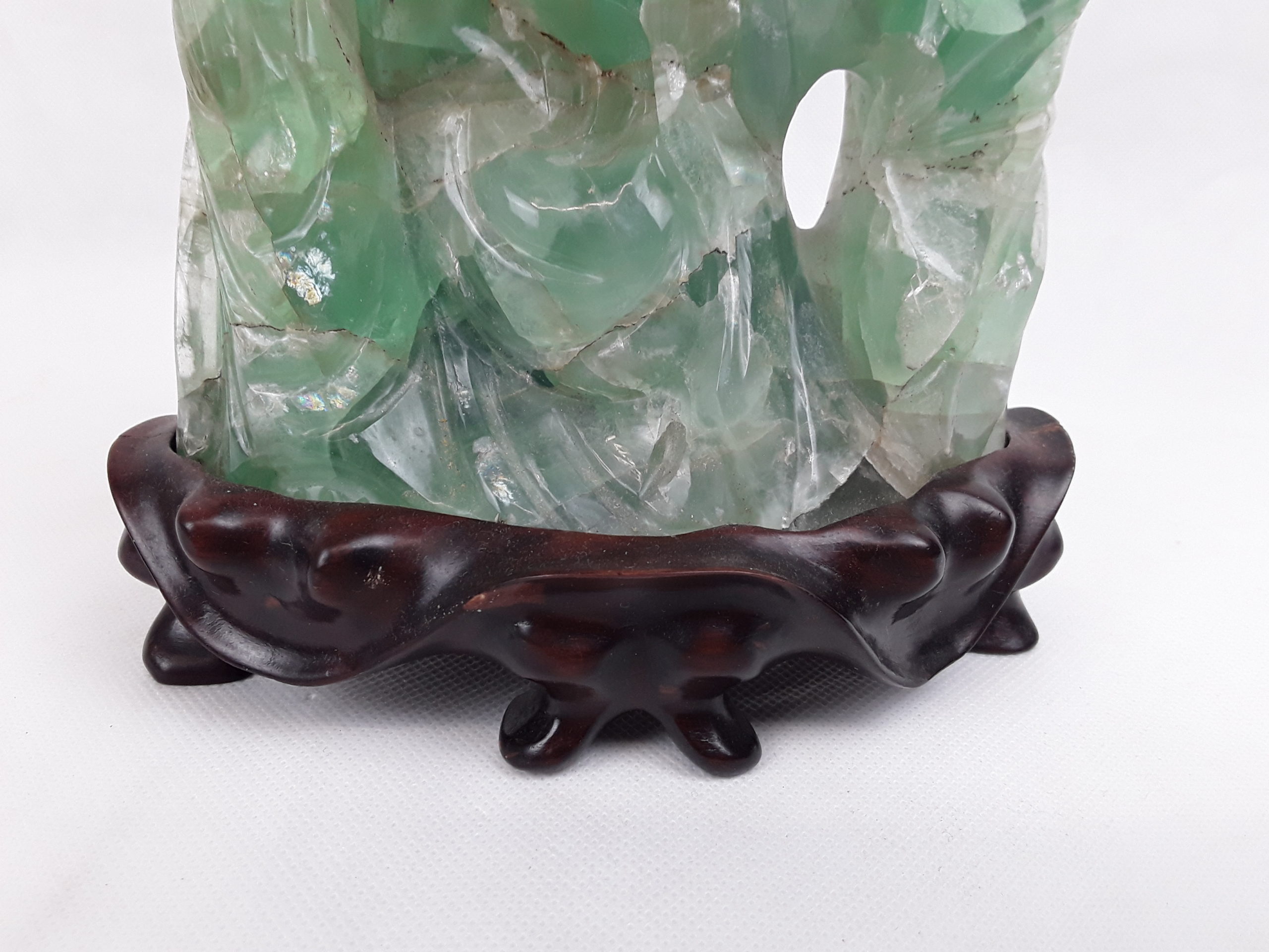 19th Century Chinese Qing Dynasty Fluorite Figure of Guanyin - Image 9