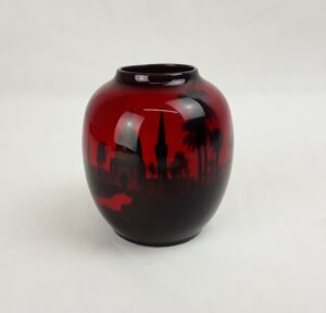 Royal Doulton Moorish Pattern Flambe Miniature Vase
