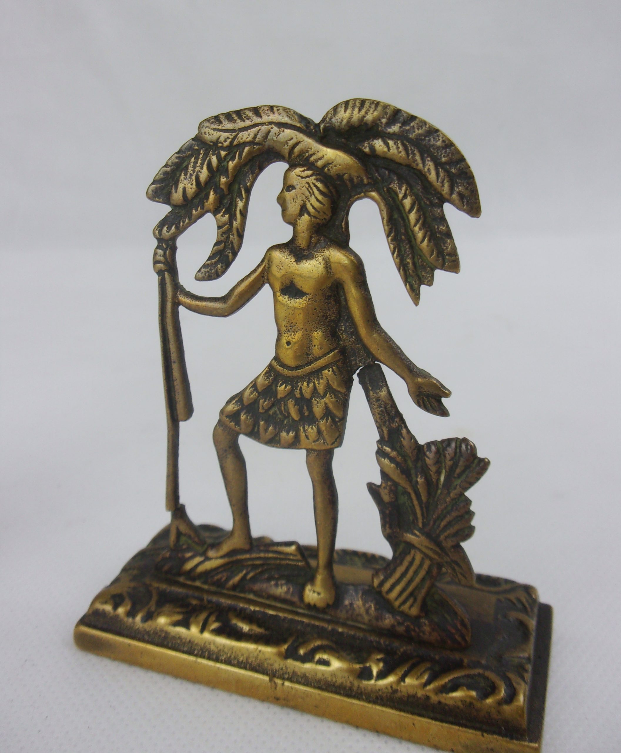 Pair of Victorian Brass Robinson Crusoe Mantle Figures - Image 4