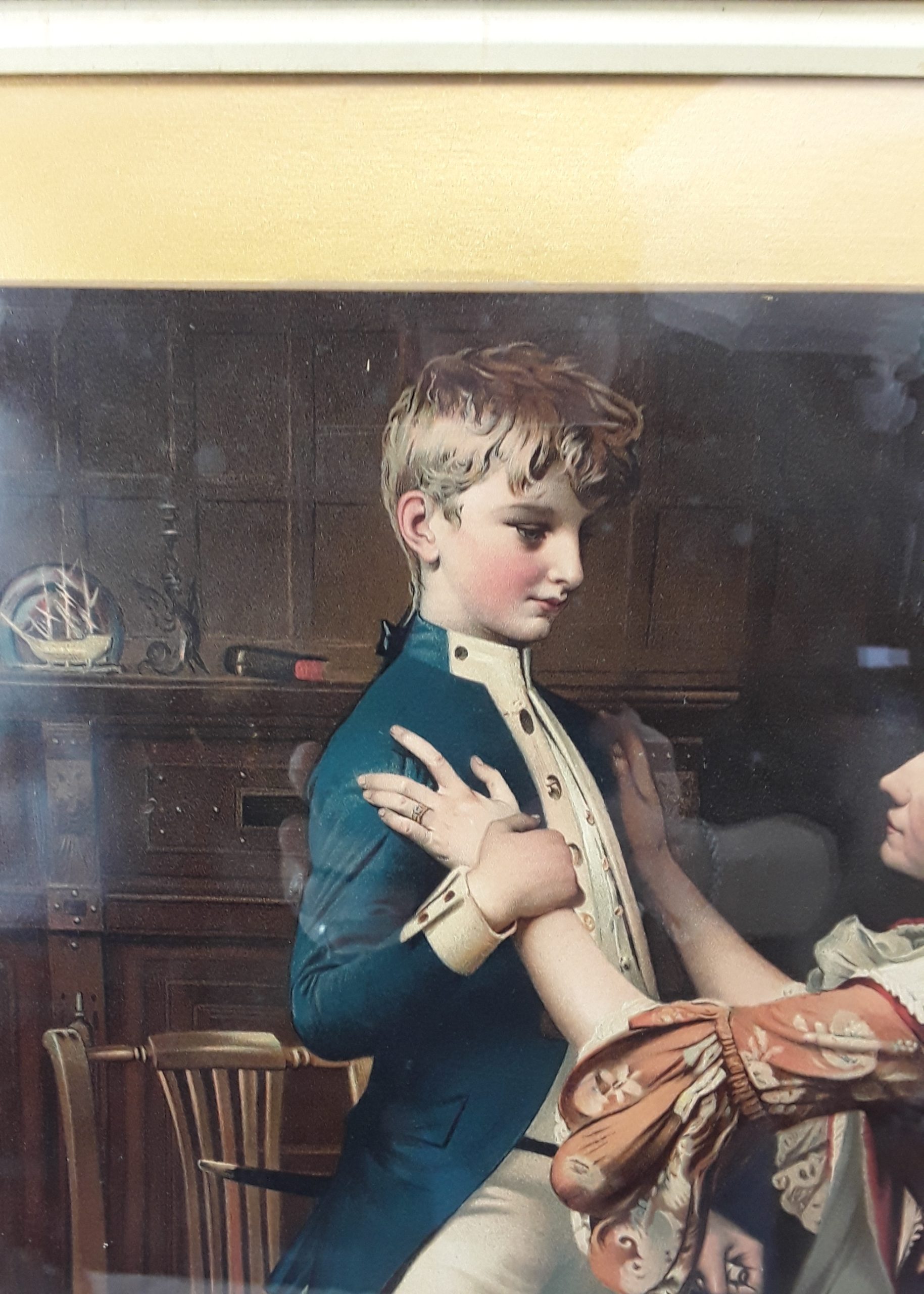 Framed Chromolithographic Print ‘Nelson’s First Farewell’ after George W. Joy - Image 2
