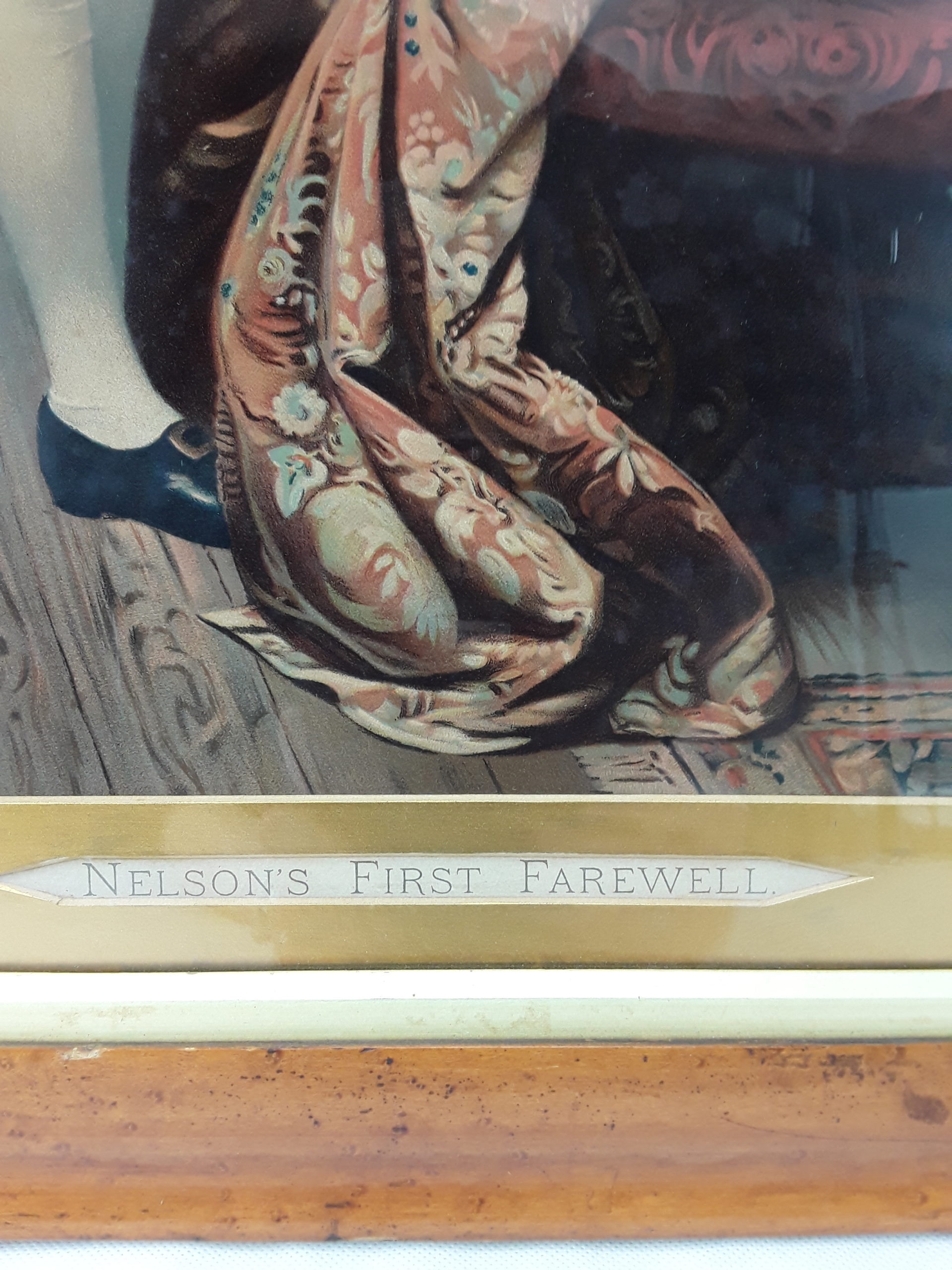Framed Chromolithographic Print ‘Nelson’s First Farewell’ after George W. Joy - Image 5