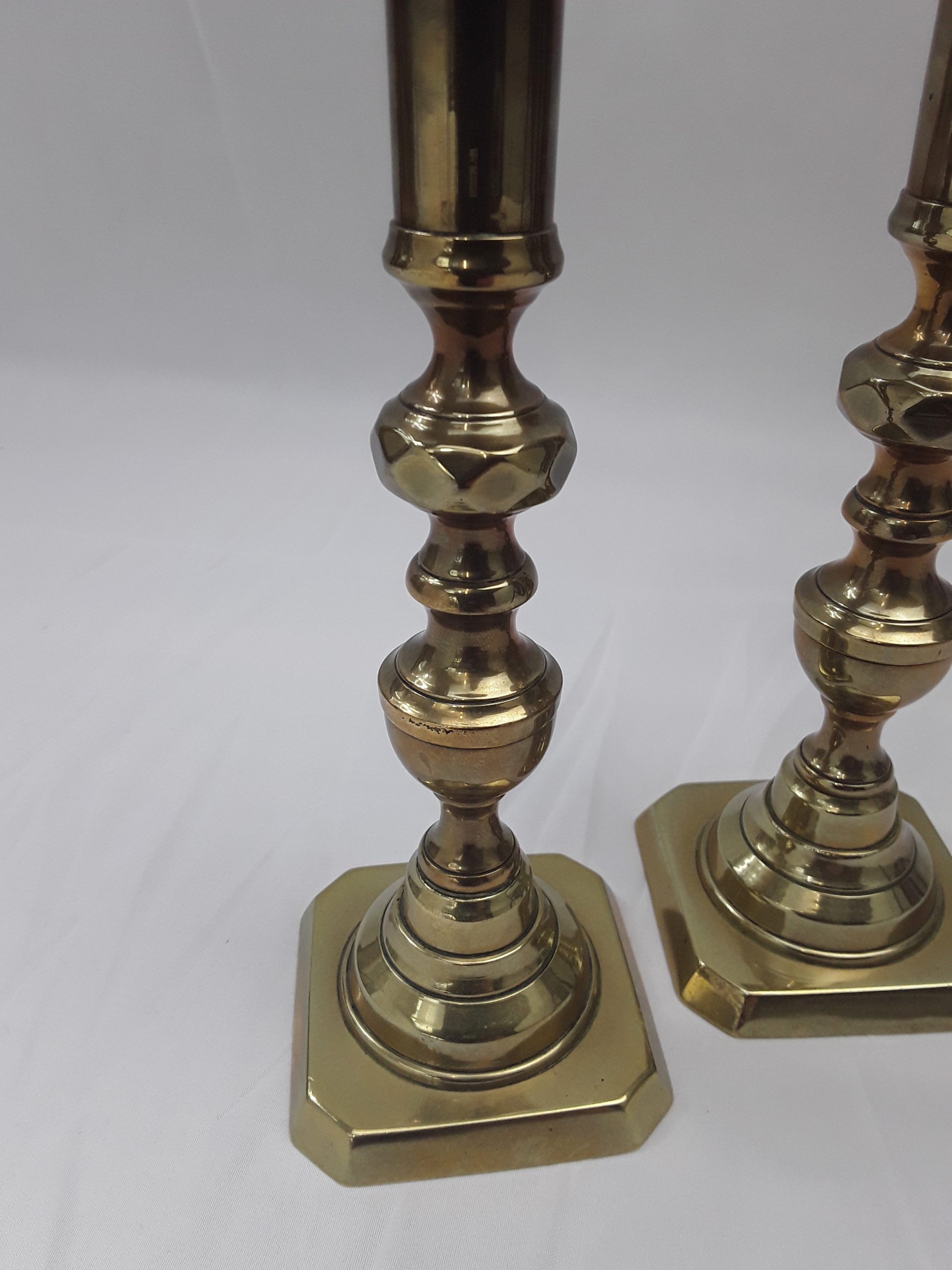 Pair of 19th Century Brass Ejector Candlesticks - Image 3