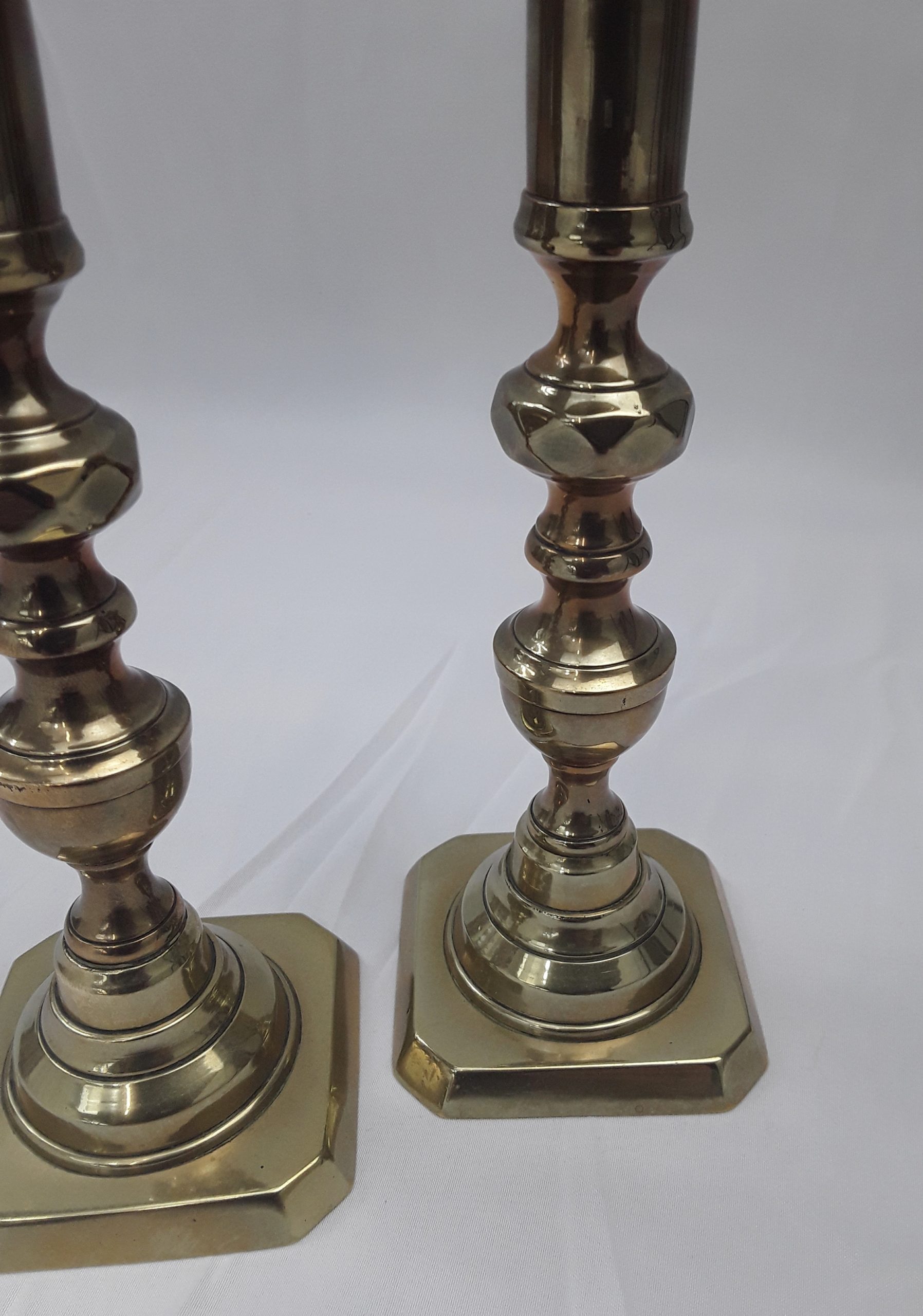 Pair of 19th Century Brass Ejector Candlesticks - Image 4