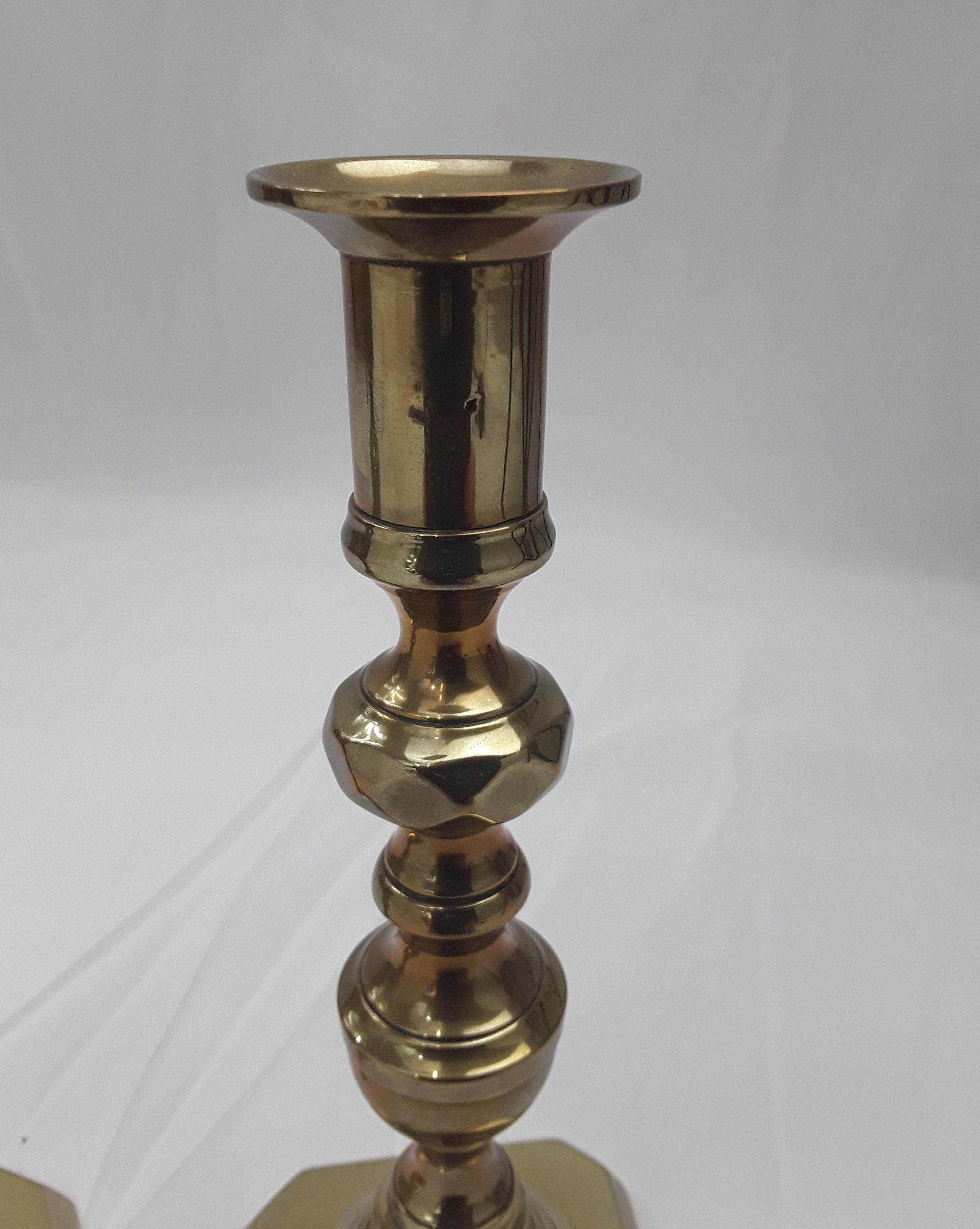 Pair of 19th Century Brass Ejector Candlesticks - Image 5