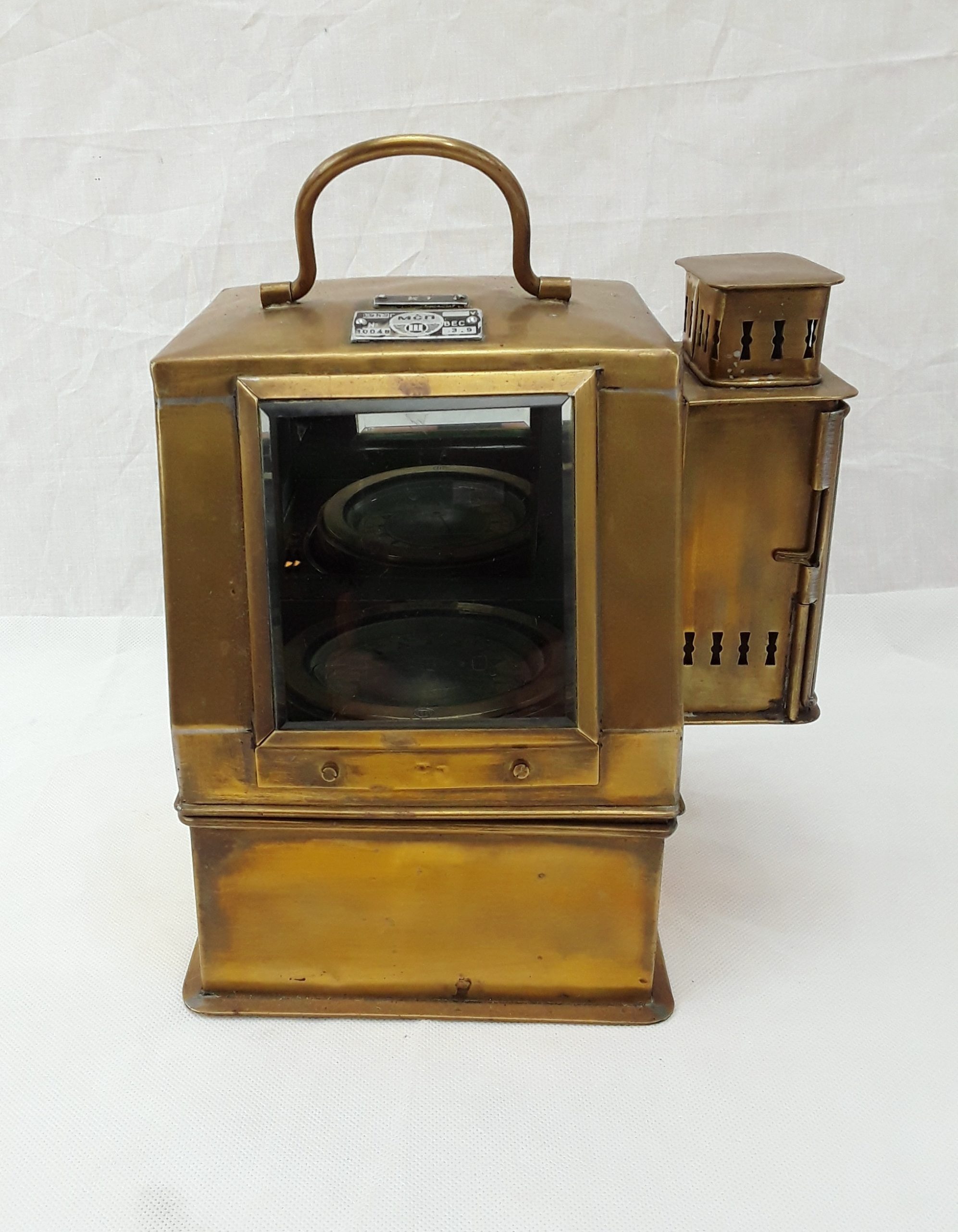 Mid 20th Century Brass Ships Binacle Compass