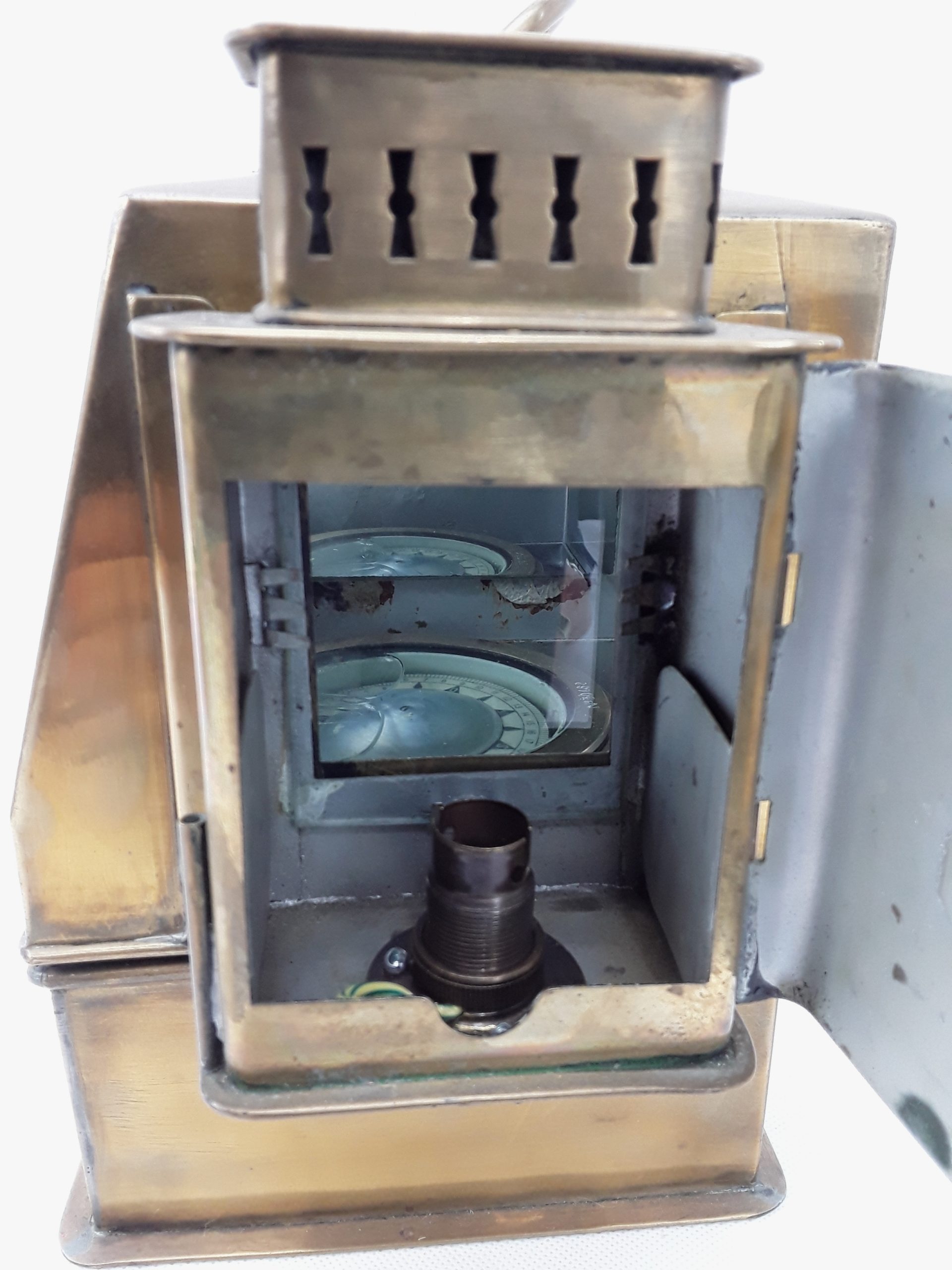 Mid 20th Century Brass Ships Binacle Compass - Image 8