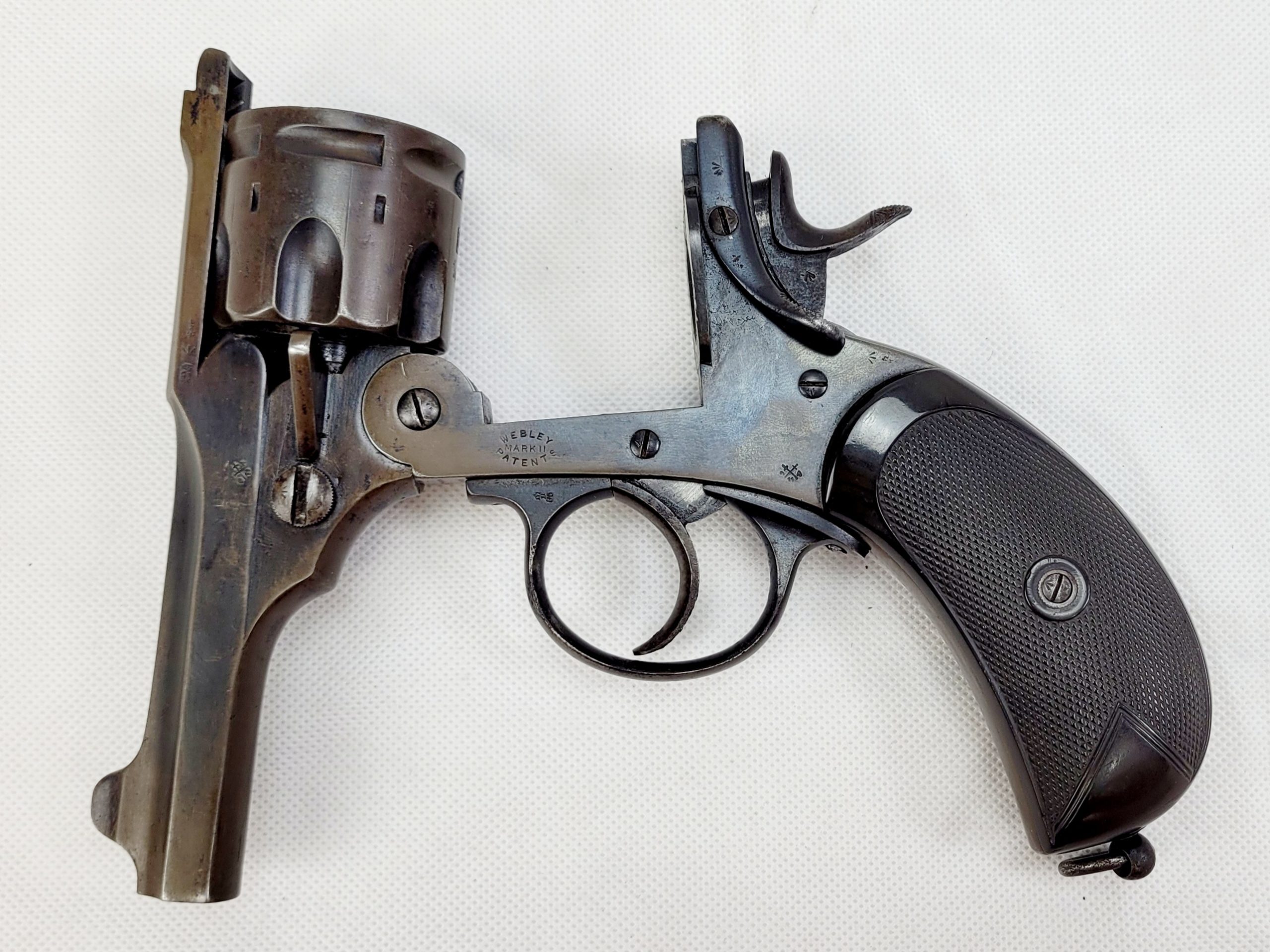 Pre-Boer War Webley Mark II Service Revolver with Holster, Ammo Pouch & .450 Ammo - Image 15