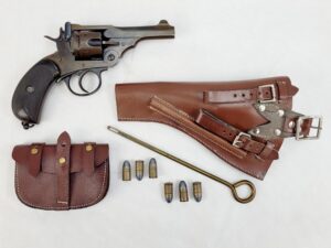 Pre-Boer War Webley Mark II Service Revolver with Holster, Ammo Pouch & .450 Ammo