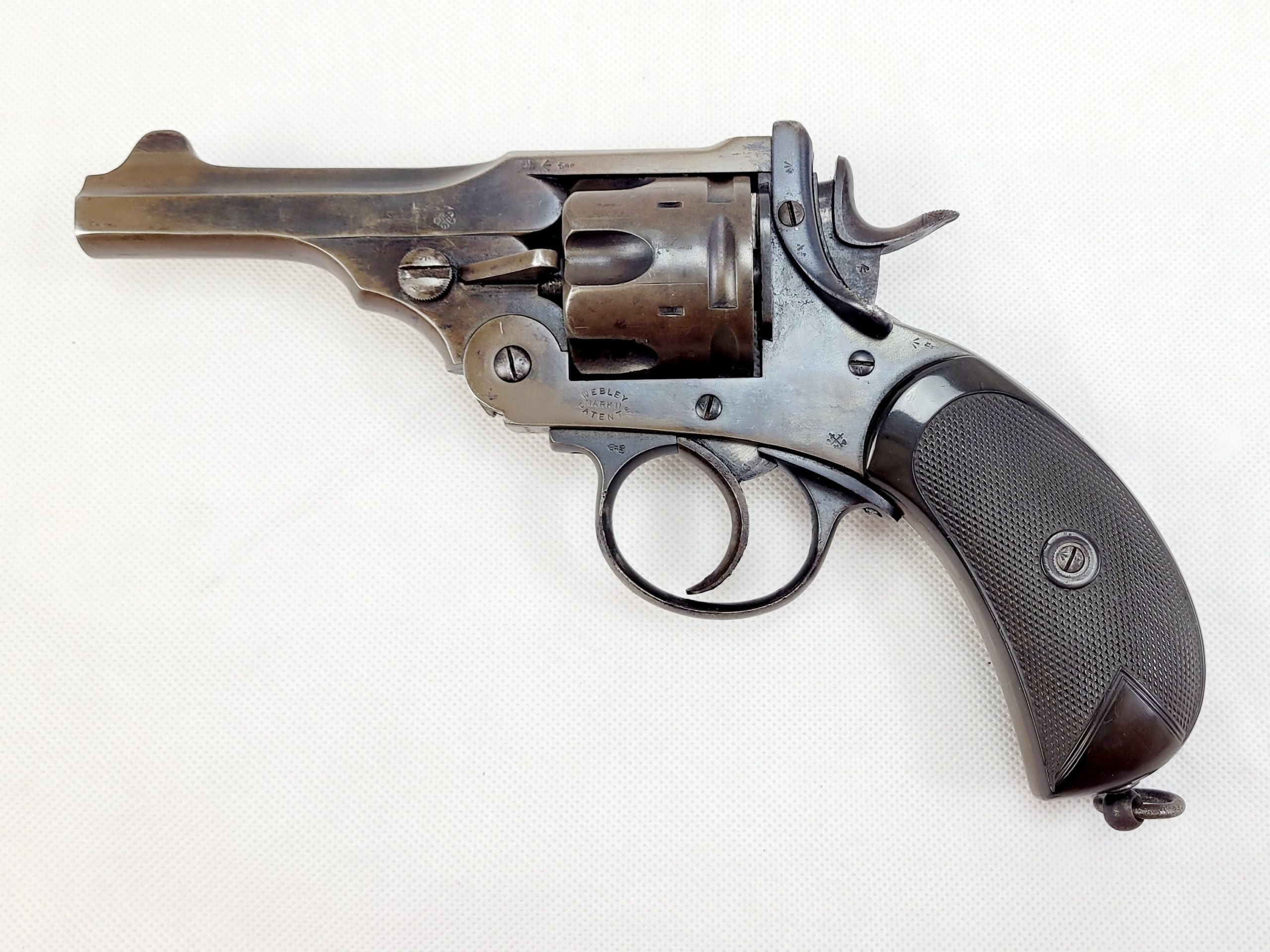 Pre-Boer War Webley Mark II Service Revolver with Holster, Ammo Pouch & .450 Ammo - Image 3