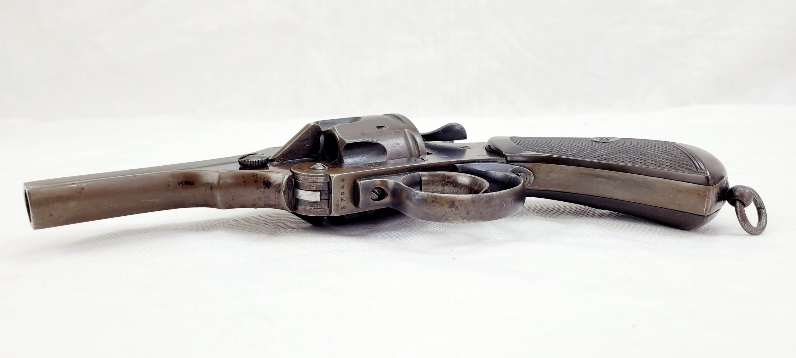 Pre-Boer War Webley Mark II Service Revolver with Holster, Ammo Pouch & .450 Ammo - Image 9