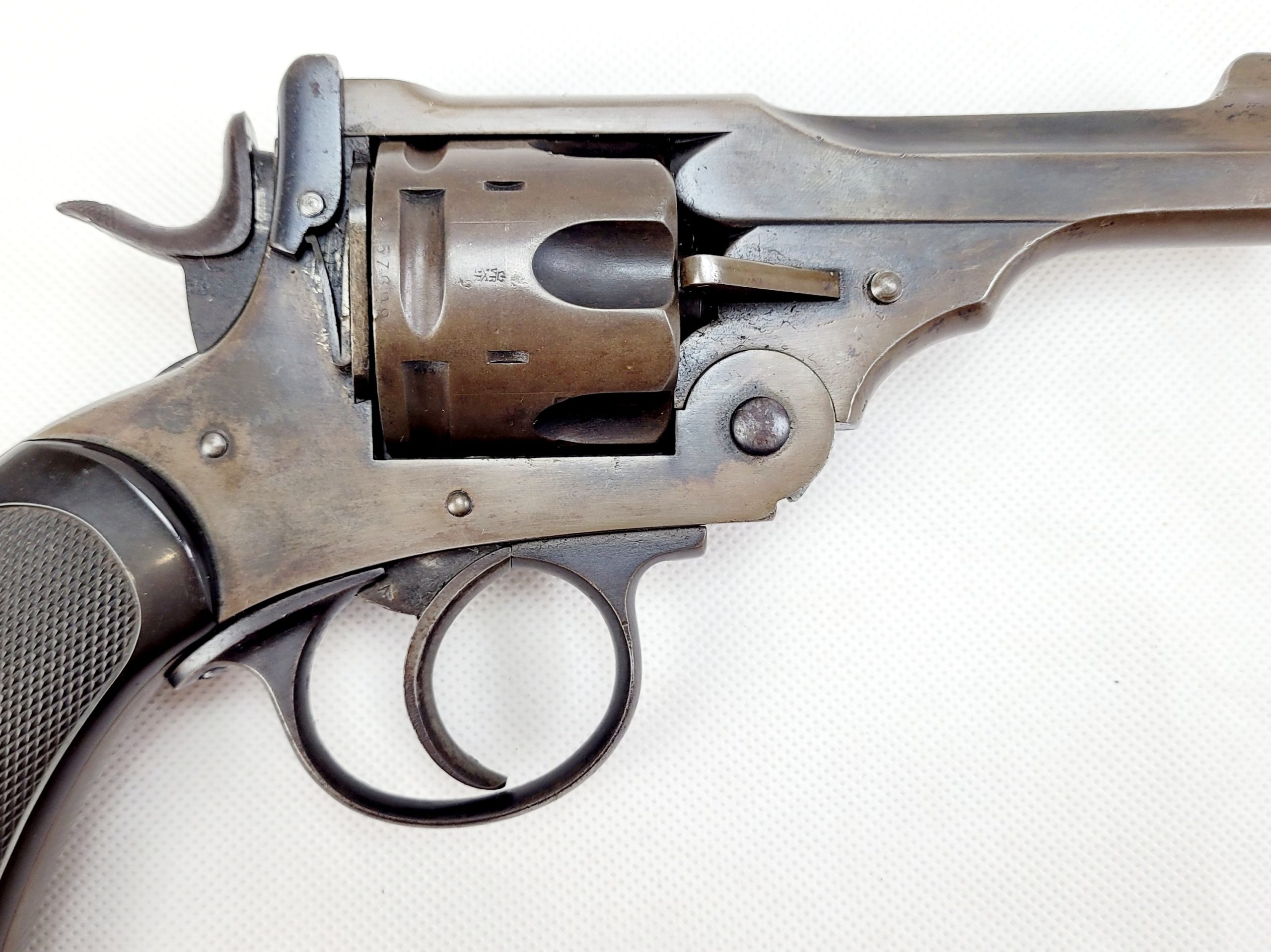 Pre-Boer War Webley Mark II Service Revolver with Holster, Ammo Pouch & .450 Ammo - Image 4